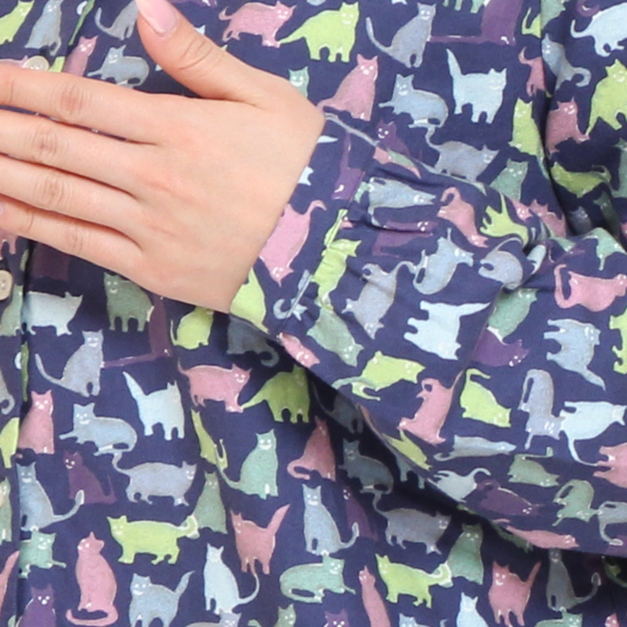 【IVORY・NAVYのみ 残り僅か】Cotton Flannelスタンドフリルシャツ2601