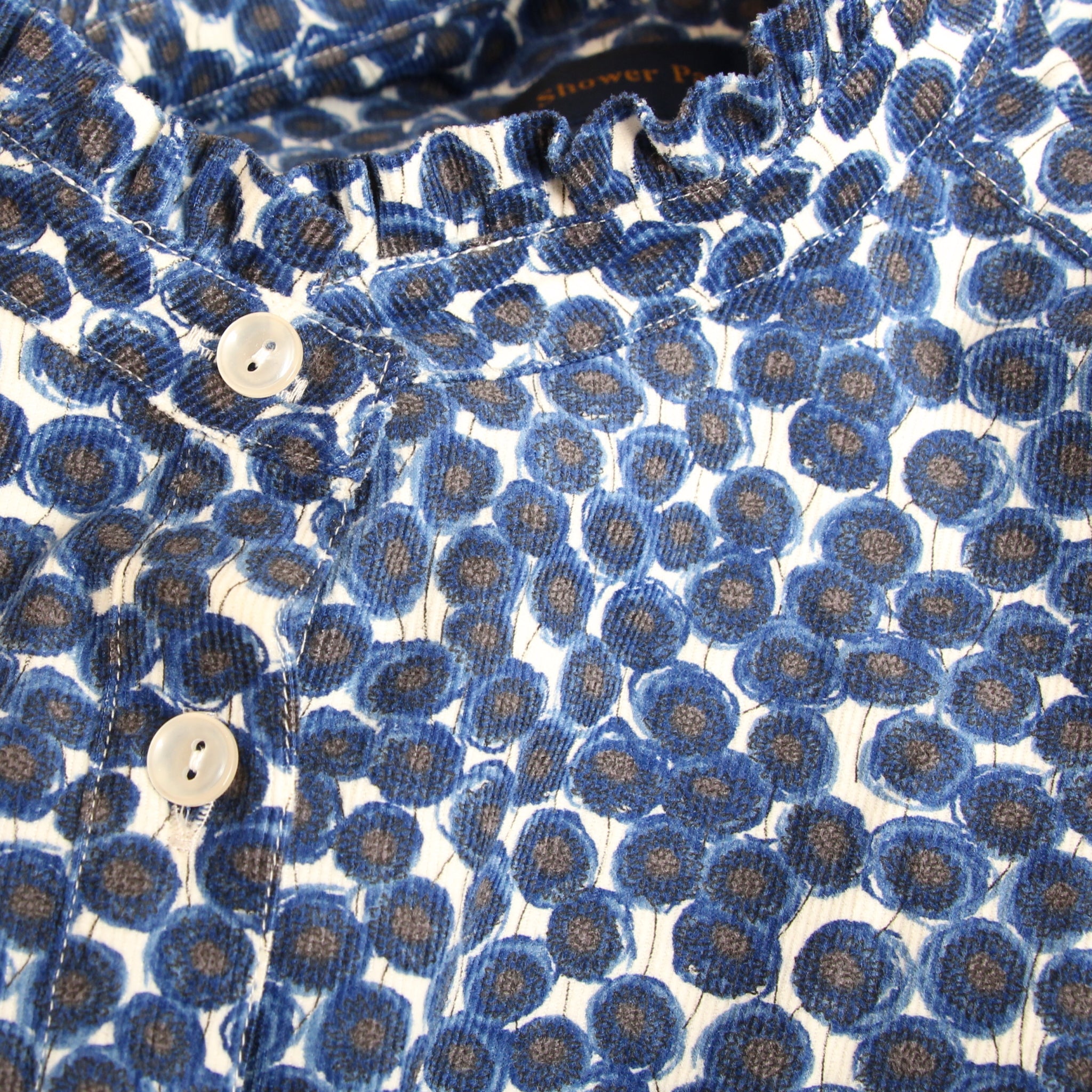 コーデュロイLIBERTYスタンドフリルシャツ2511