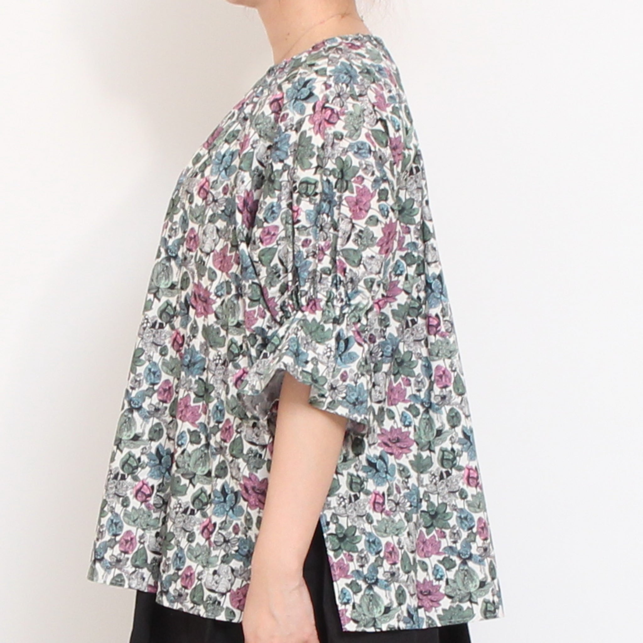 【期間限定30%OFF】【PINKラスト1点】コットンリヨセル キャンディースリーブシャツ2604