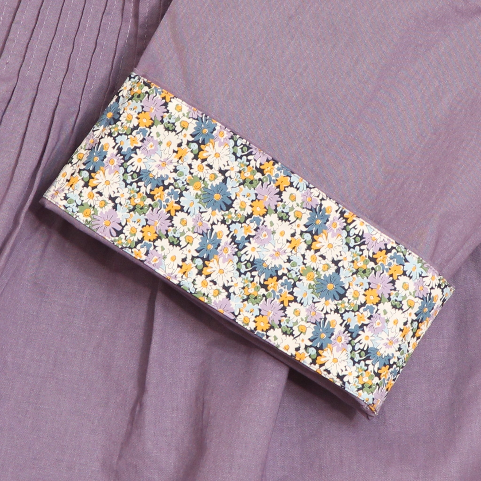 【30%OFF】【PURPLEのみ 残り僅か】sosotto LIBERTY使いフリルネックブラウス