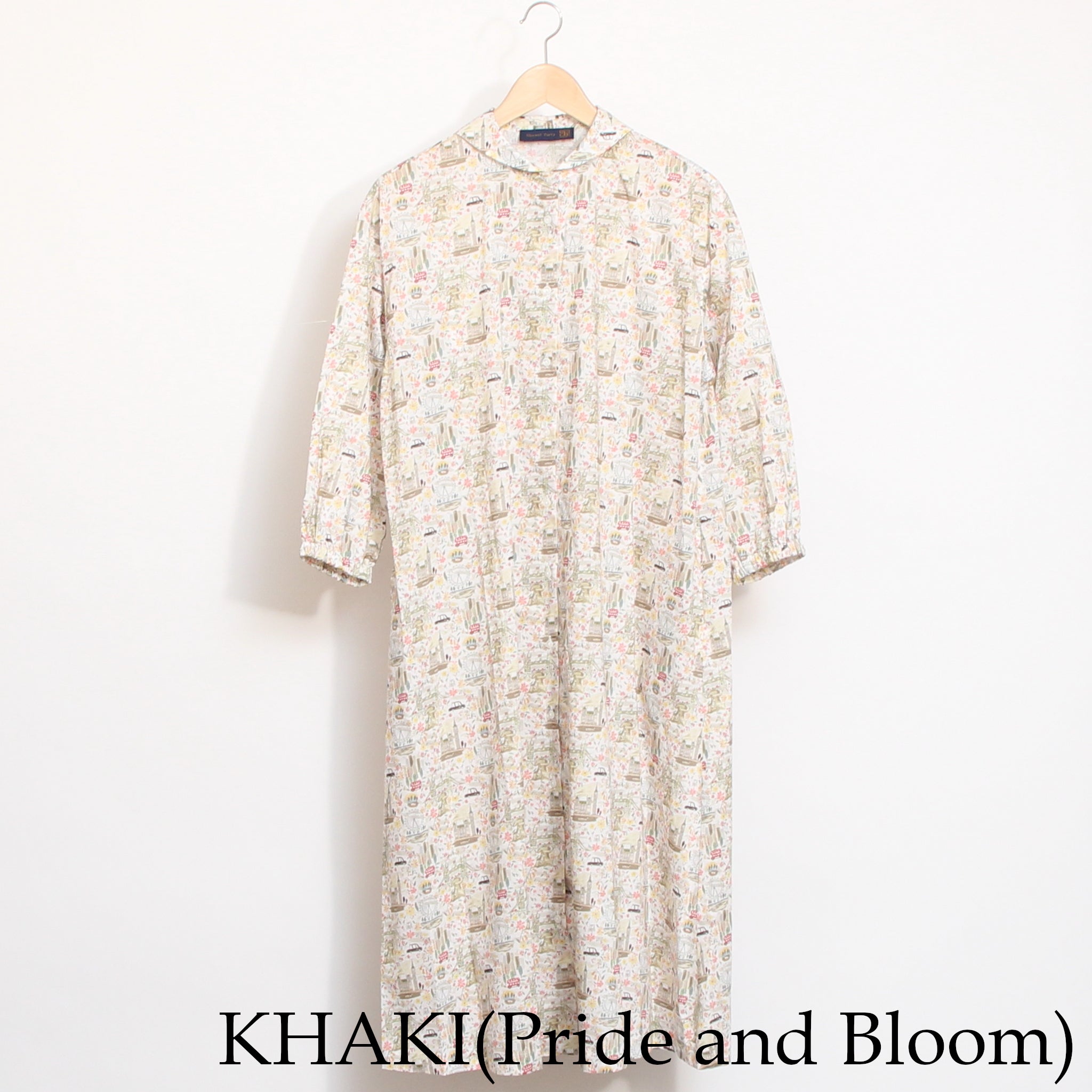 【20%OFF】【KHAKIラスト1点】リバティセーラーカラーフレアワンピース2603