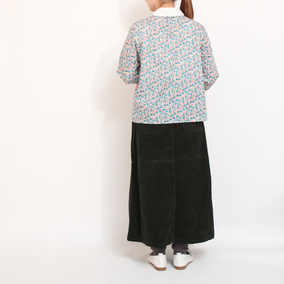 LIBERTYジャガード衿シャツ
