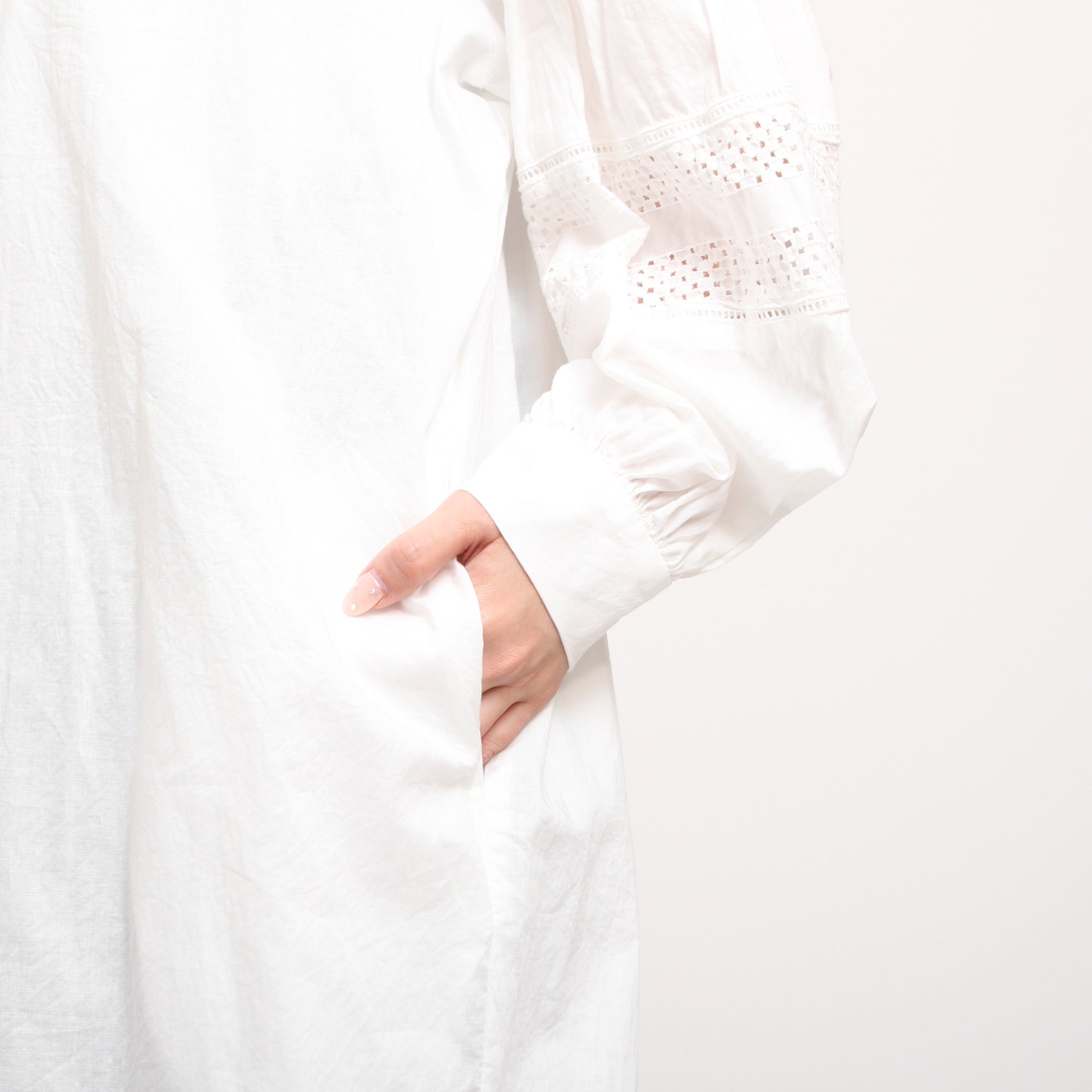 【30%OFF】【残り僅か】Midi Umiレースコンビフリルワンピース