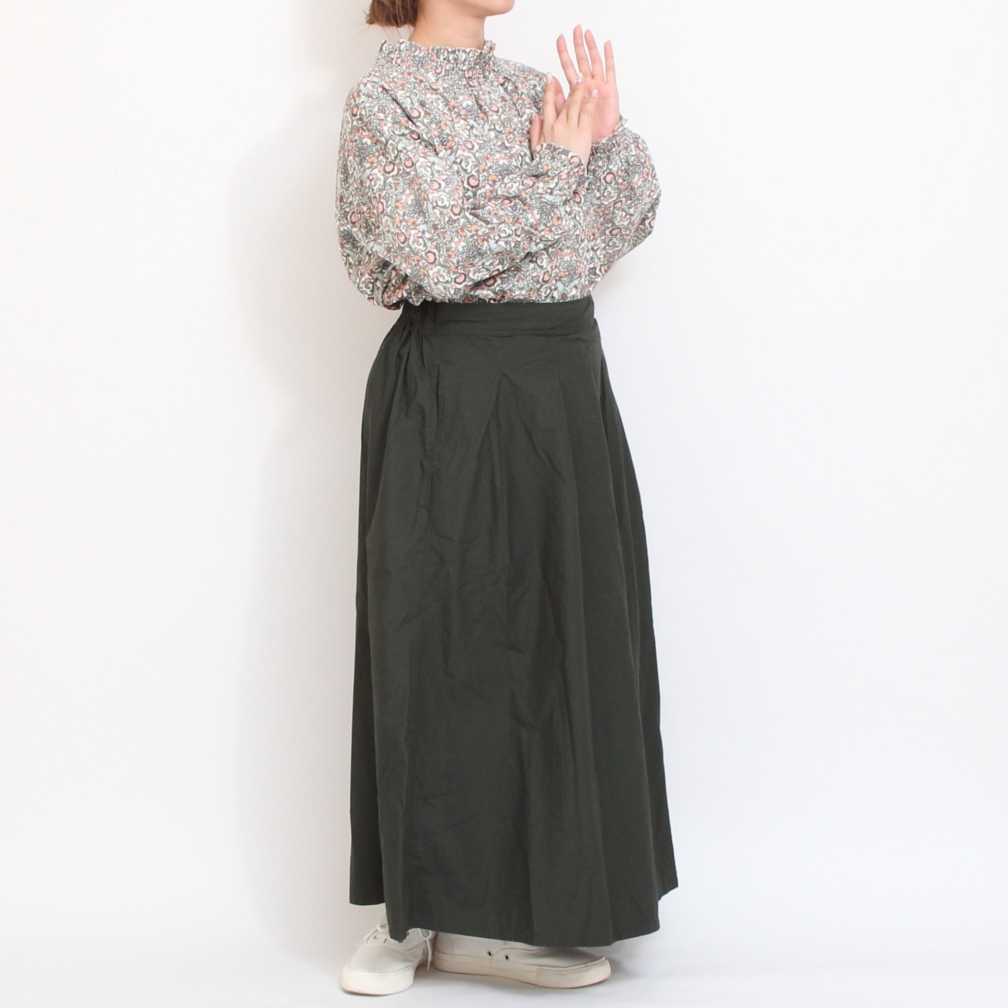 【IVORYラスト1点】コーデュロイLIBERTY2WAYシャーリングブラウス2512