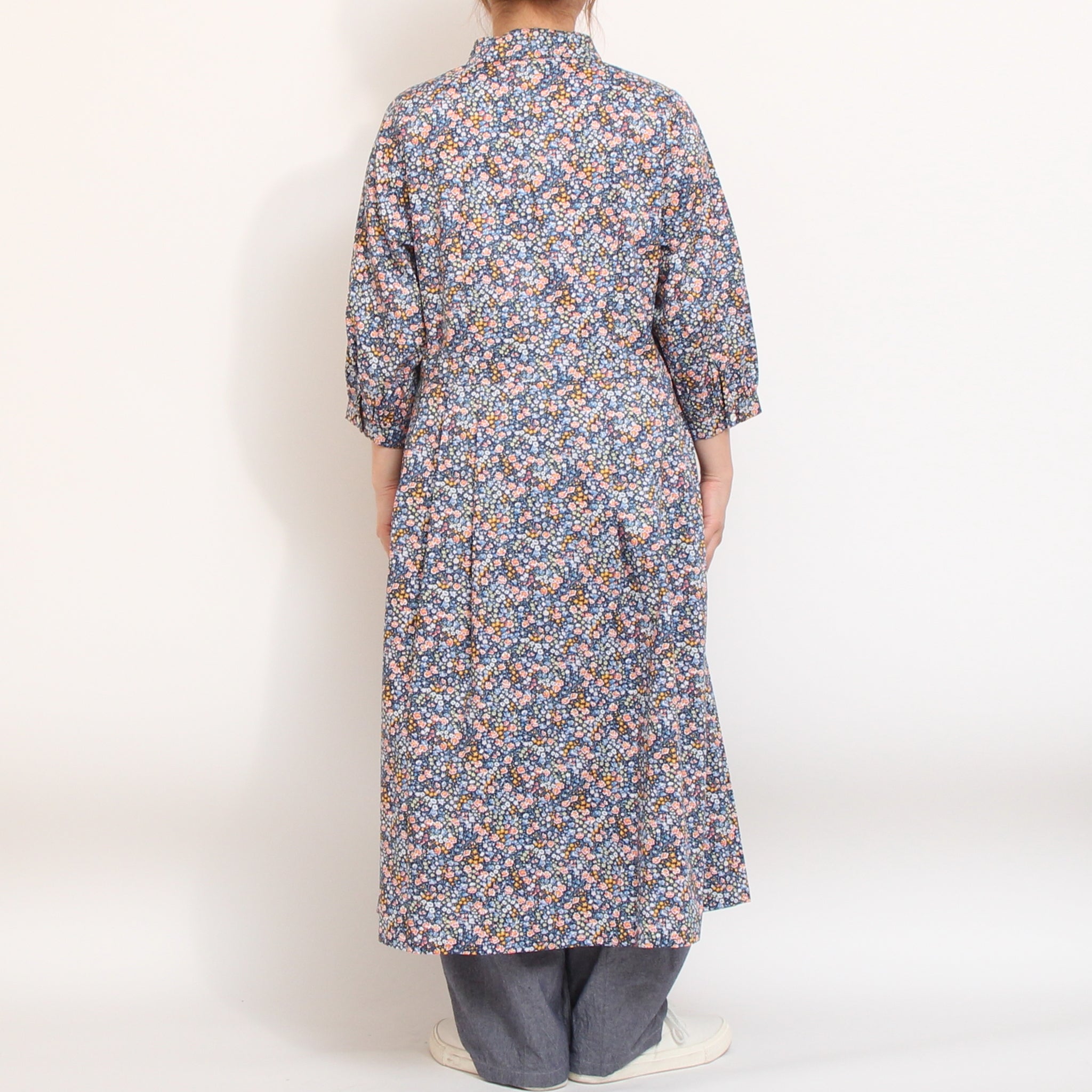 【期間限定20%OFF】【本店限定商品】リバティ7分袖クラシカルワンピース(2604)