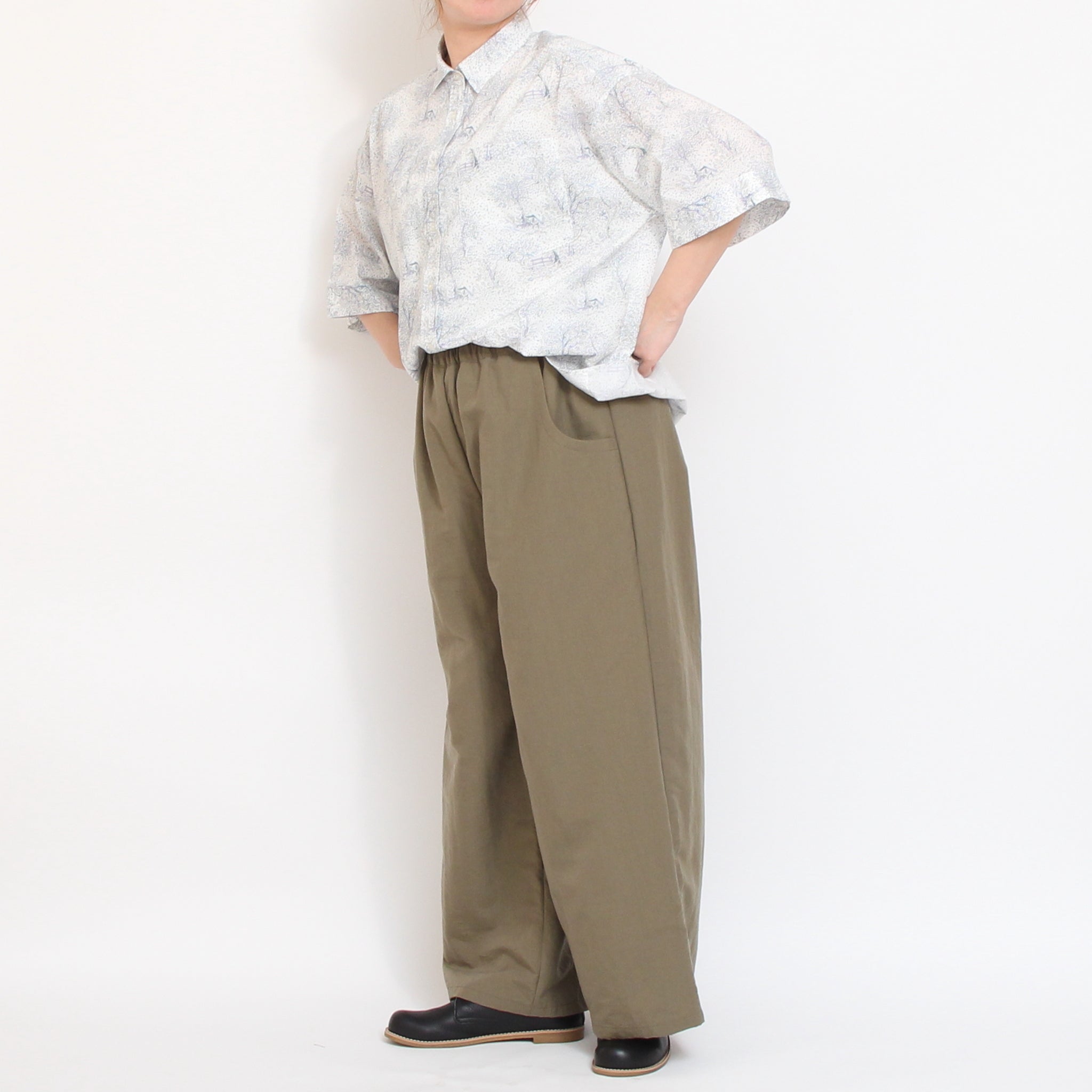 【YELLOW残り僅か】コットンリヨセル ワイドボックスシャツ2604