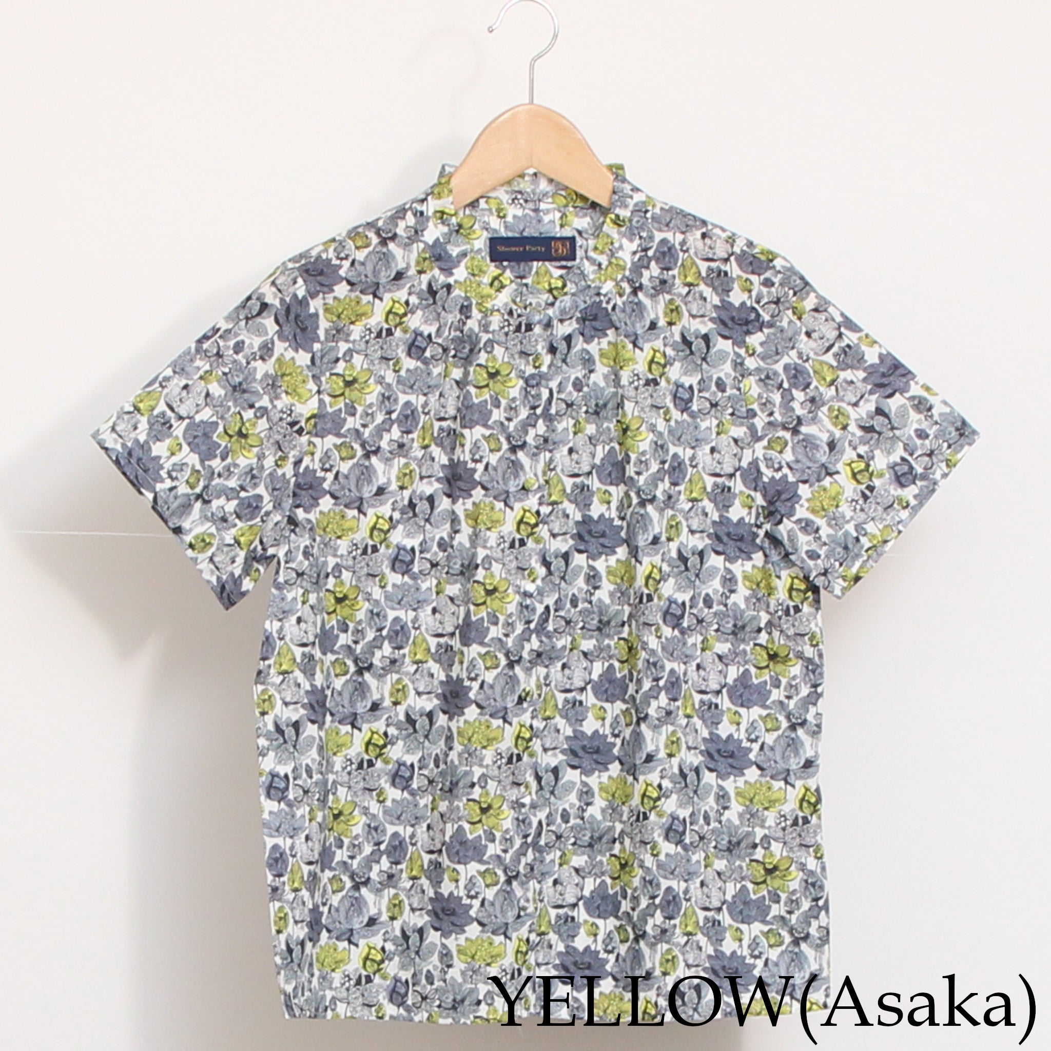 【期間限定15%OFF】【YELLOW・BLACKサイズ1 ラスト1点ずつ】コットンリヨセル半袖スタンドフリルシャツ2604