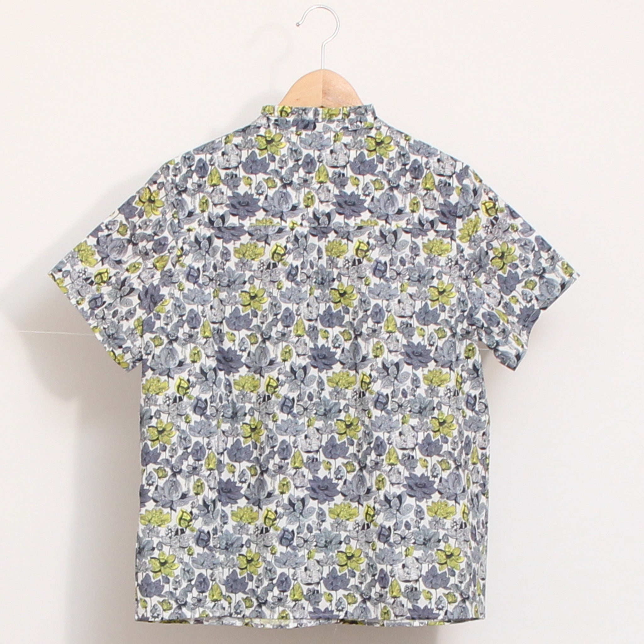 【期間限定15%OFF】【YELLOW・BLACKサイズ1 ラスト1点ずつ】コットンリヨセル半袖スタンドフリルシャツ2604