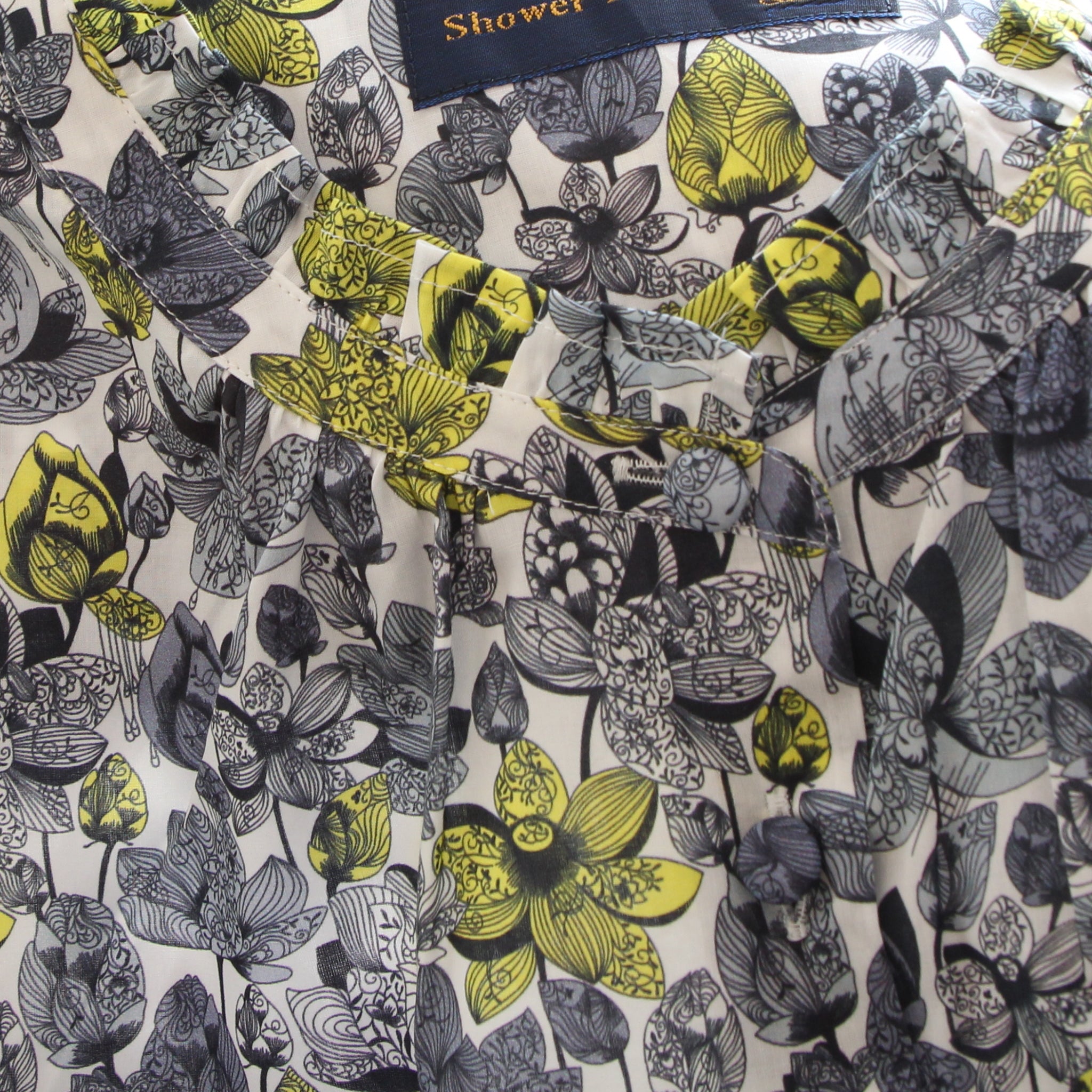 【期間限定15%OFF】【YELLOW・BLACKサイズ1 ラスト1点ずつ】コットンリヨセル半袖スタンドフリルシャツ2604