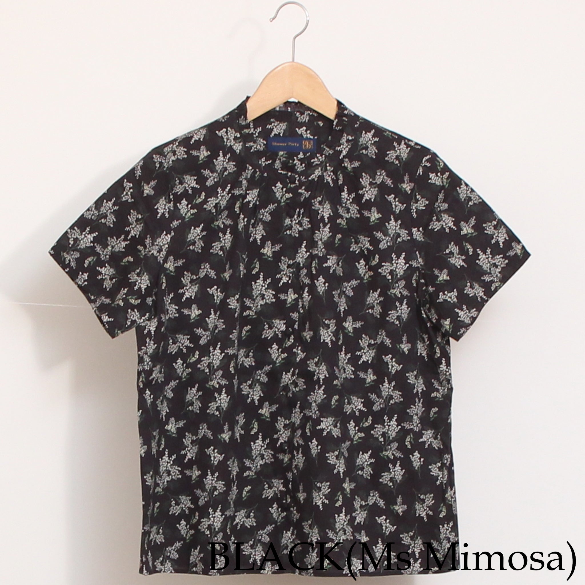 【期間限定15%OFF】【YELLOW・BLACKサイズ1 ラスト1点ずつ】コットンリヨセル半袖スタンドフリルシャツ2604