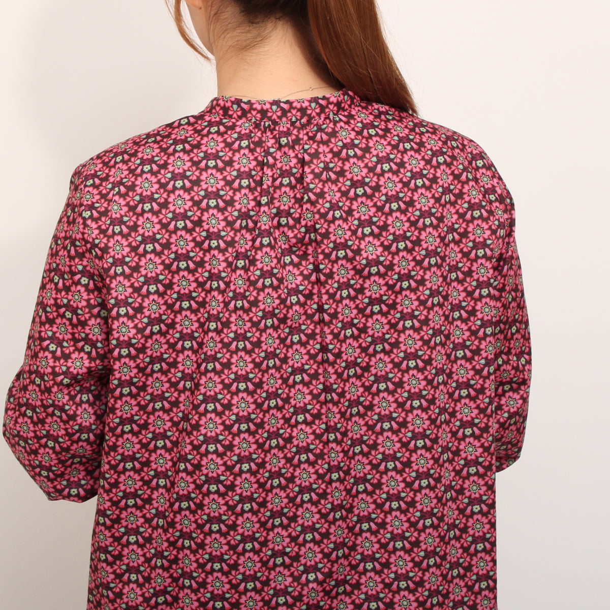 【Online Shopのみ!1点ずつ】LIBERTY裾バイカラーリボンシャツ