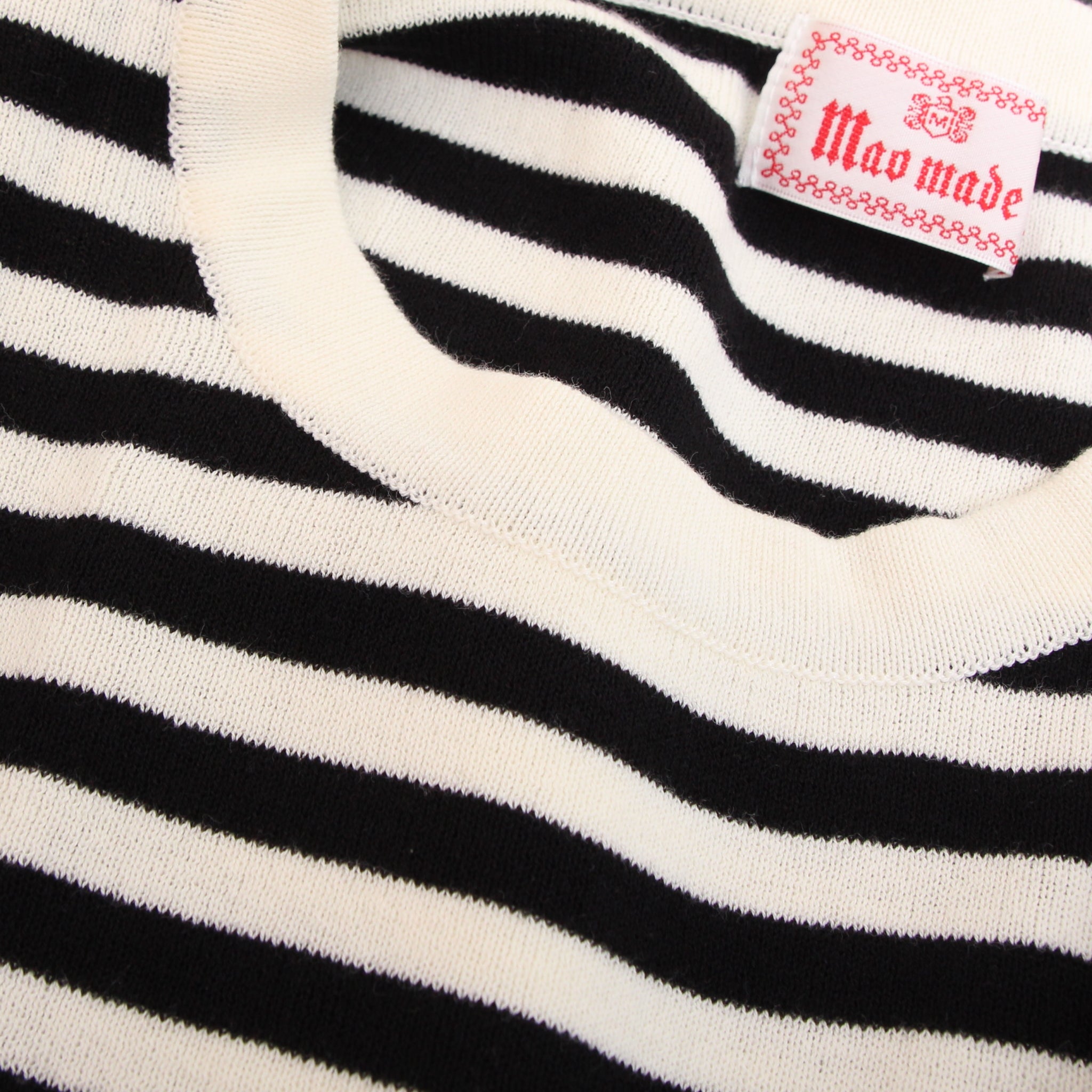 Mao made ボーダーニットTシャツ