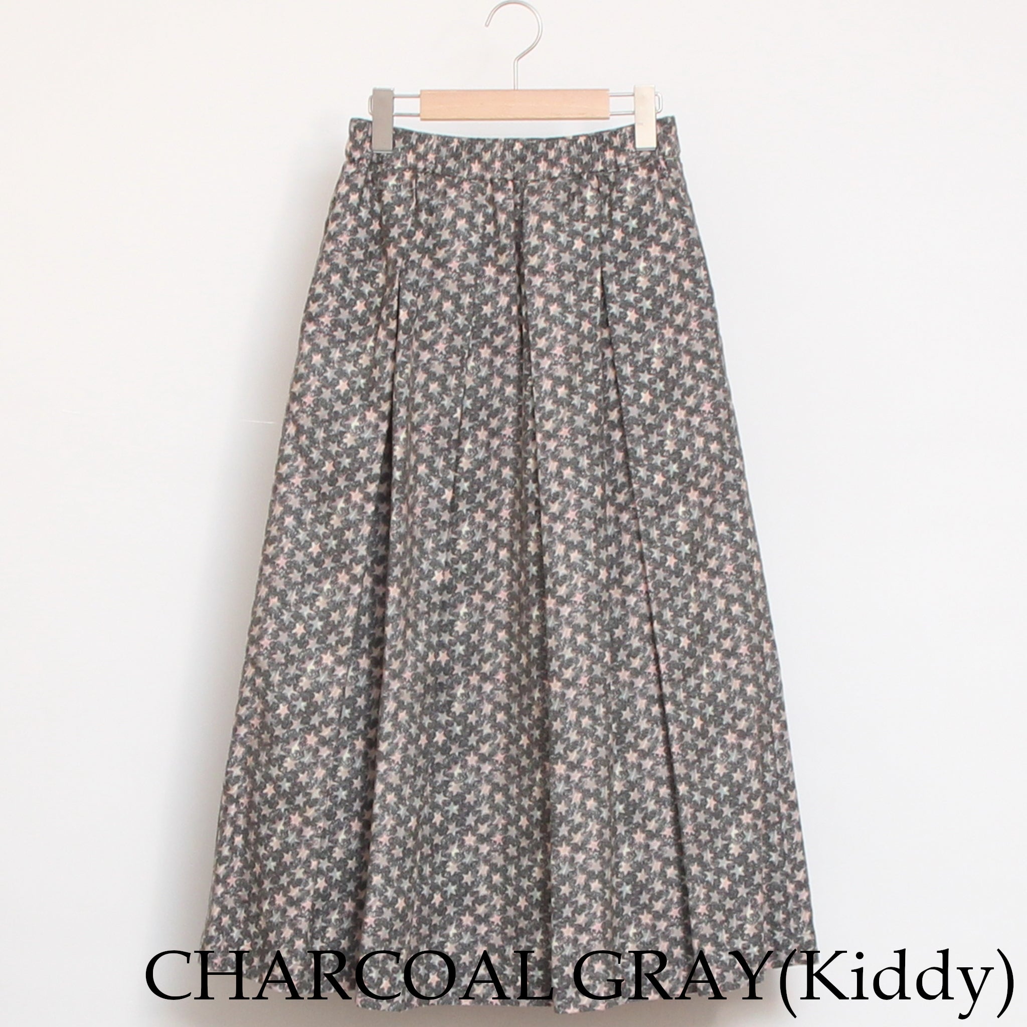 【NAVY・BLACKラスト1点】Cotton Flannelタックギャザースカート(2601)