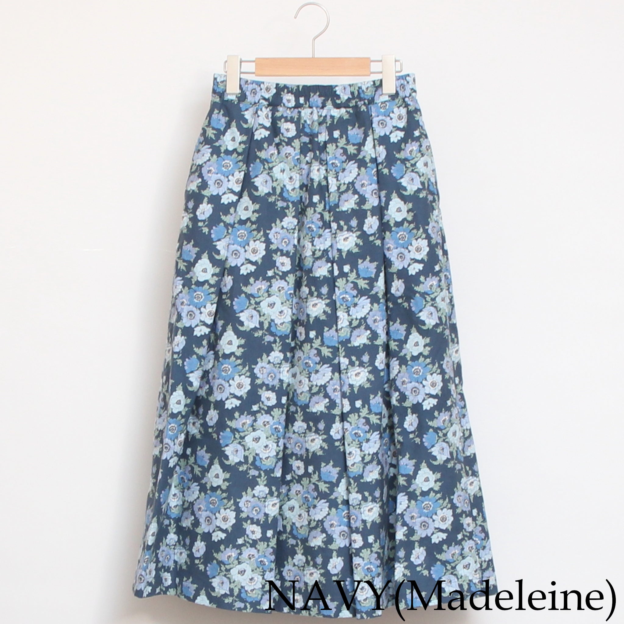 【NAVY・BLACKラスト1点】Cotton Flannelタックギャザースカート(2601)