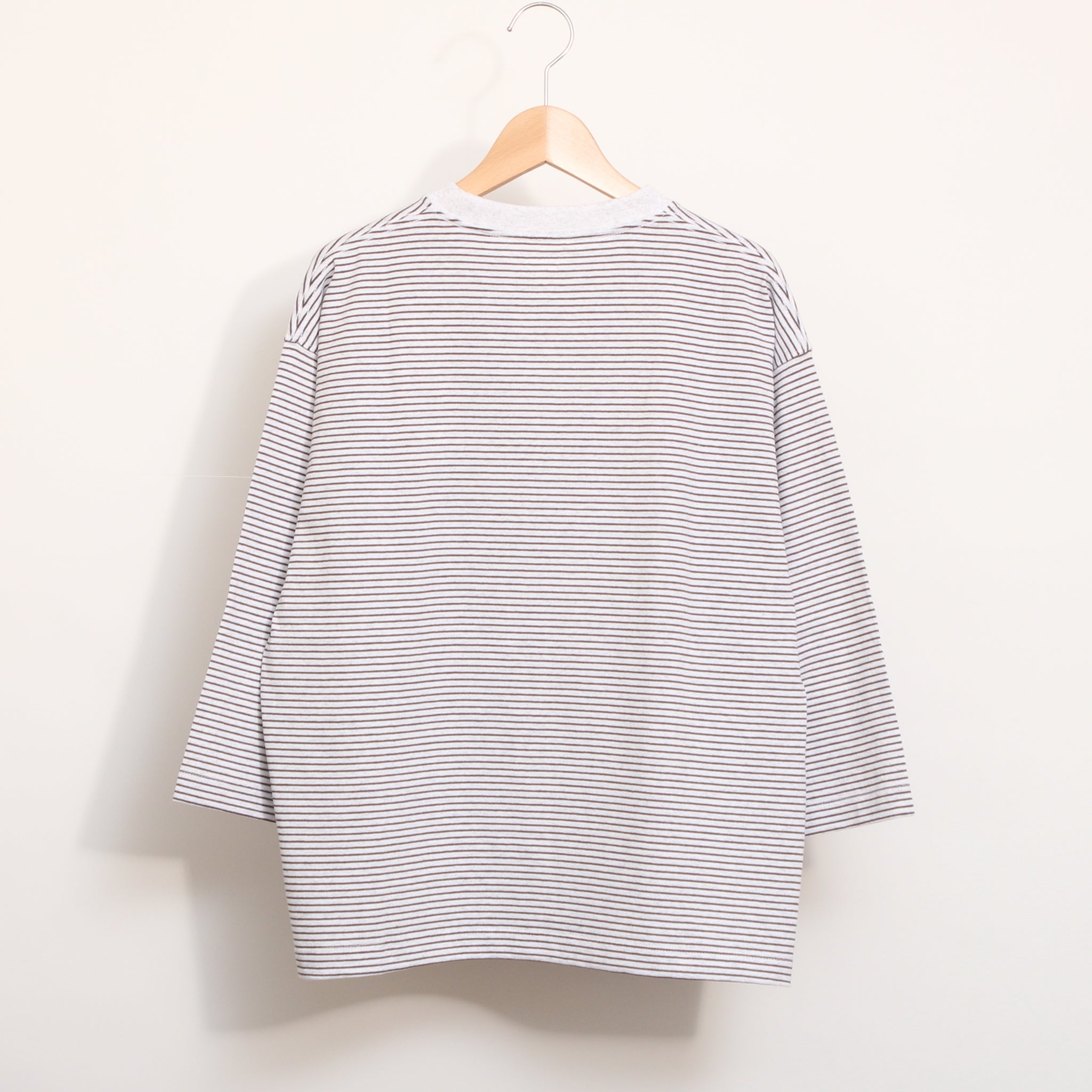 DANTONクルーネック7分袖Tシャツ(STRIPE)