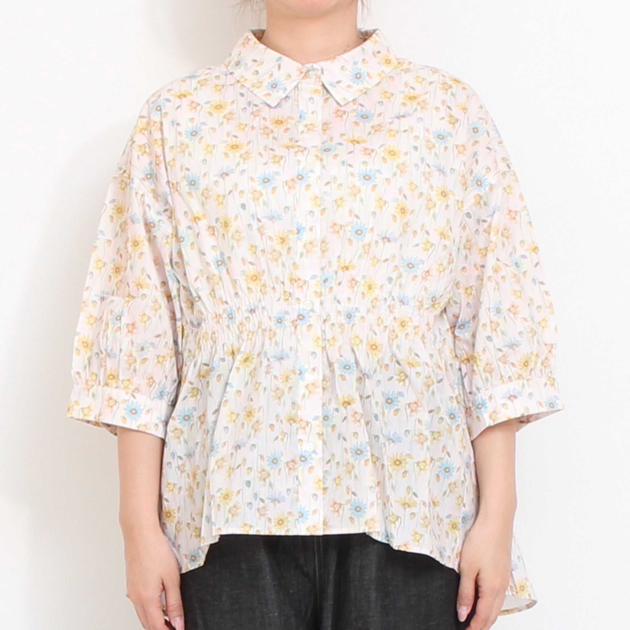 【20%OFF】【NAVY残り僅か】リバティ ウエストシャーリングシャツ(2605)