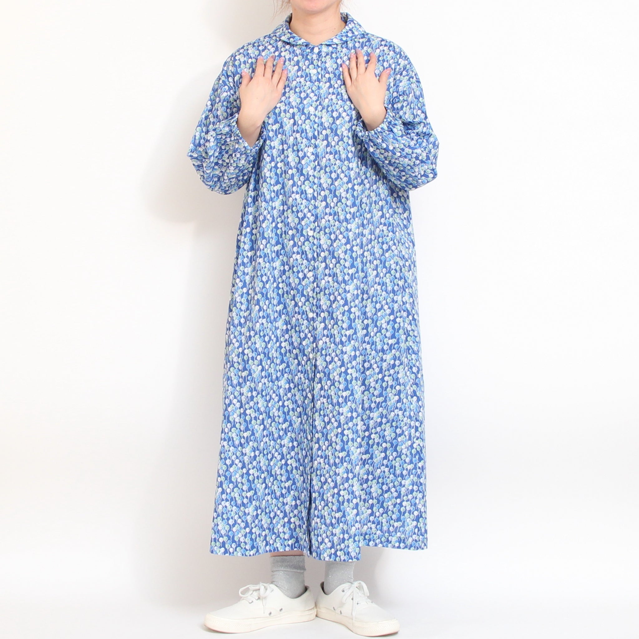 【20%OFF】【KHAKIラスト1点】リバティセーラーカラーフレアワンピース2603