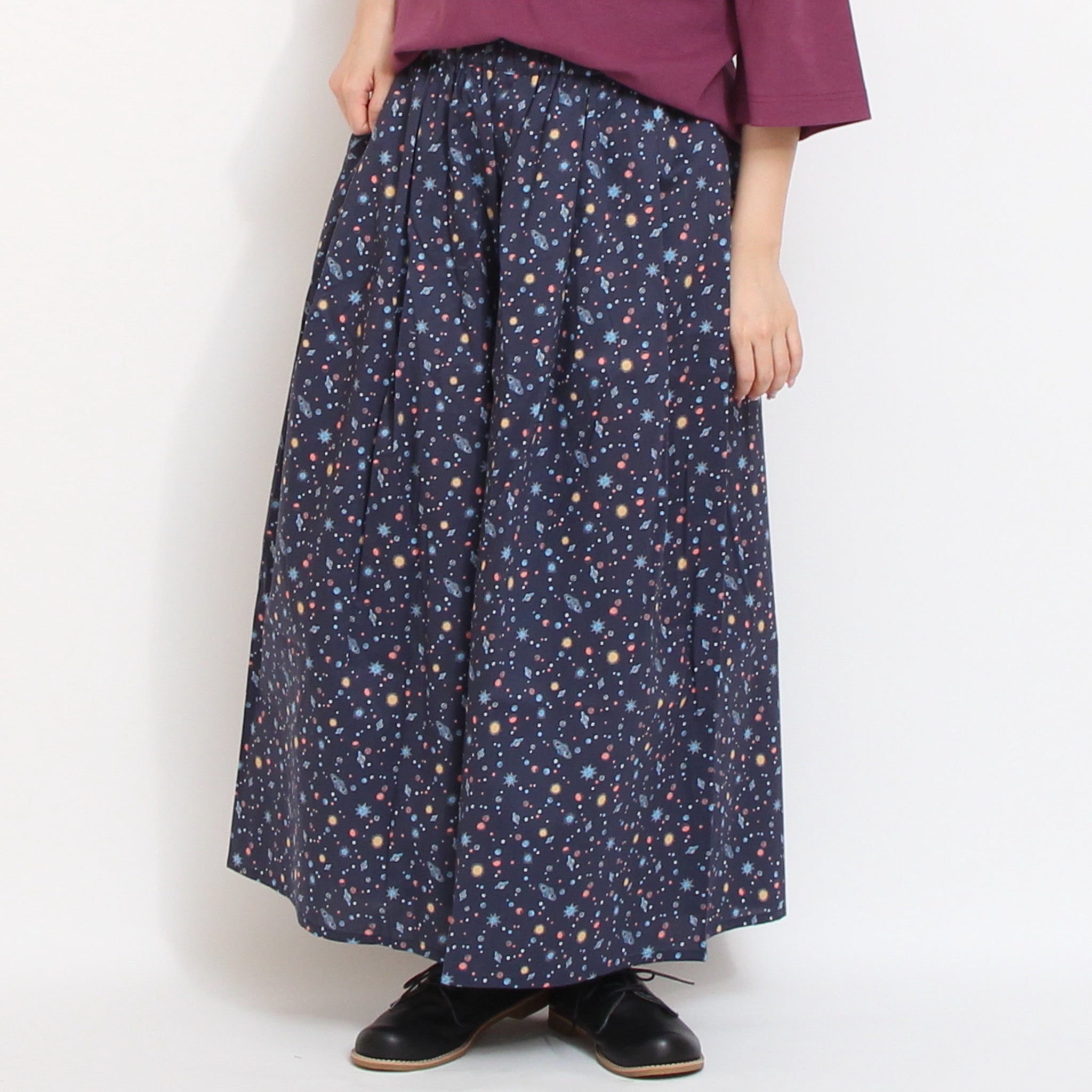 【期間限定15%OFF】【NAVYのみラスト1点】【本店限定商品】 リバティスカート風パンツ(2604)
