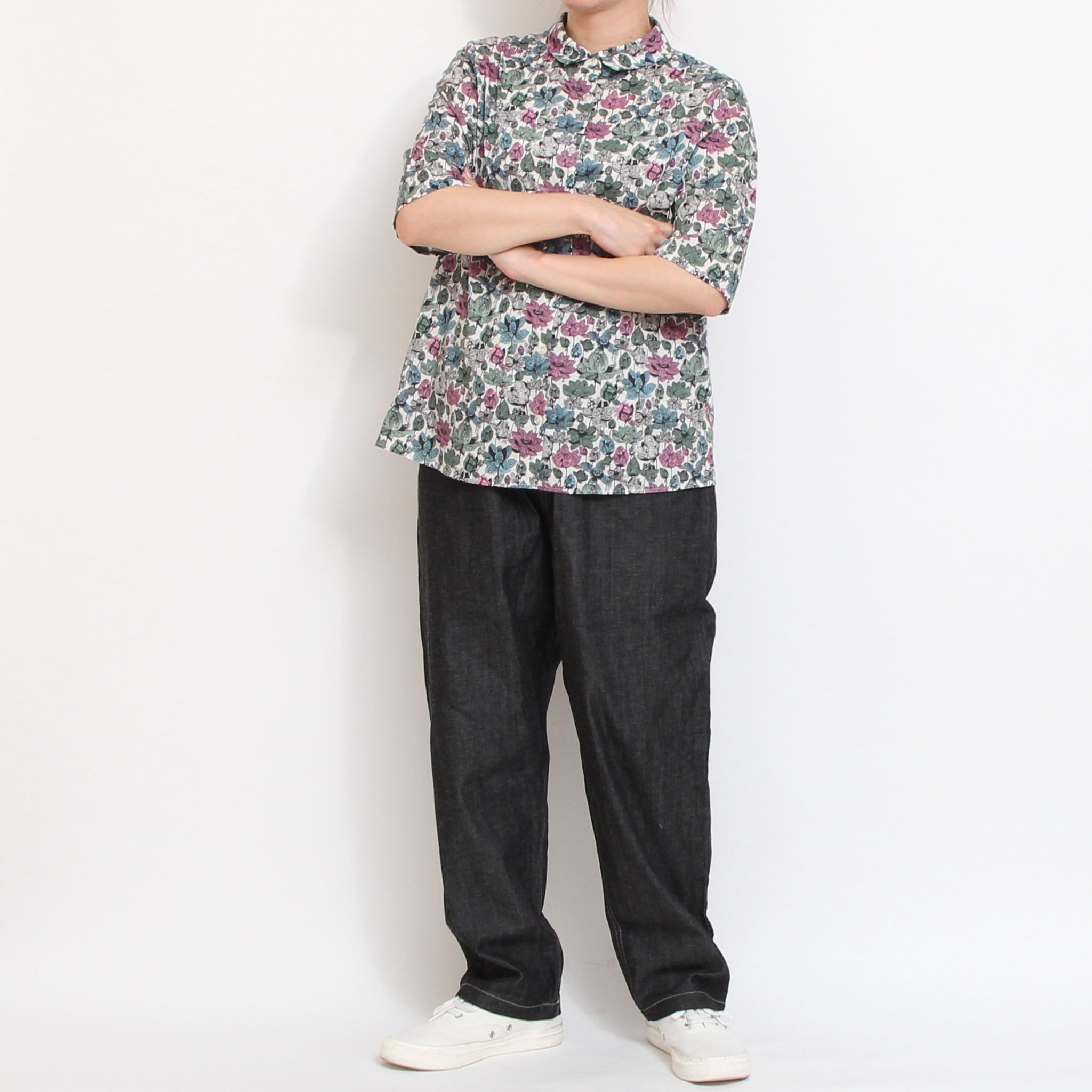 【期間限定30%OFF】【PINKサイズ1のみ ラスト1点】コットンリヨセル5分袖フィットシャツ2604