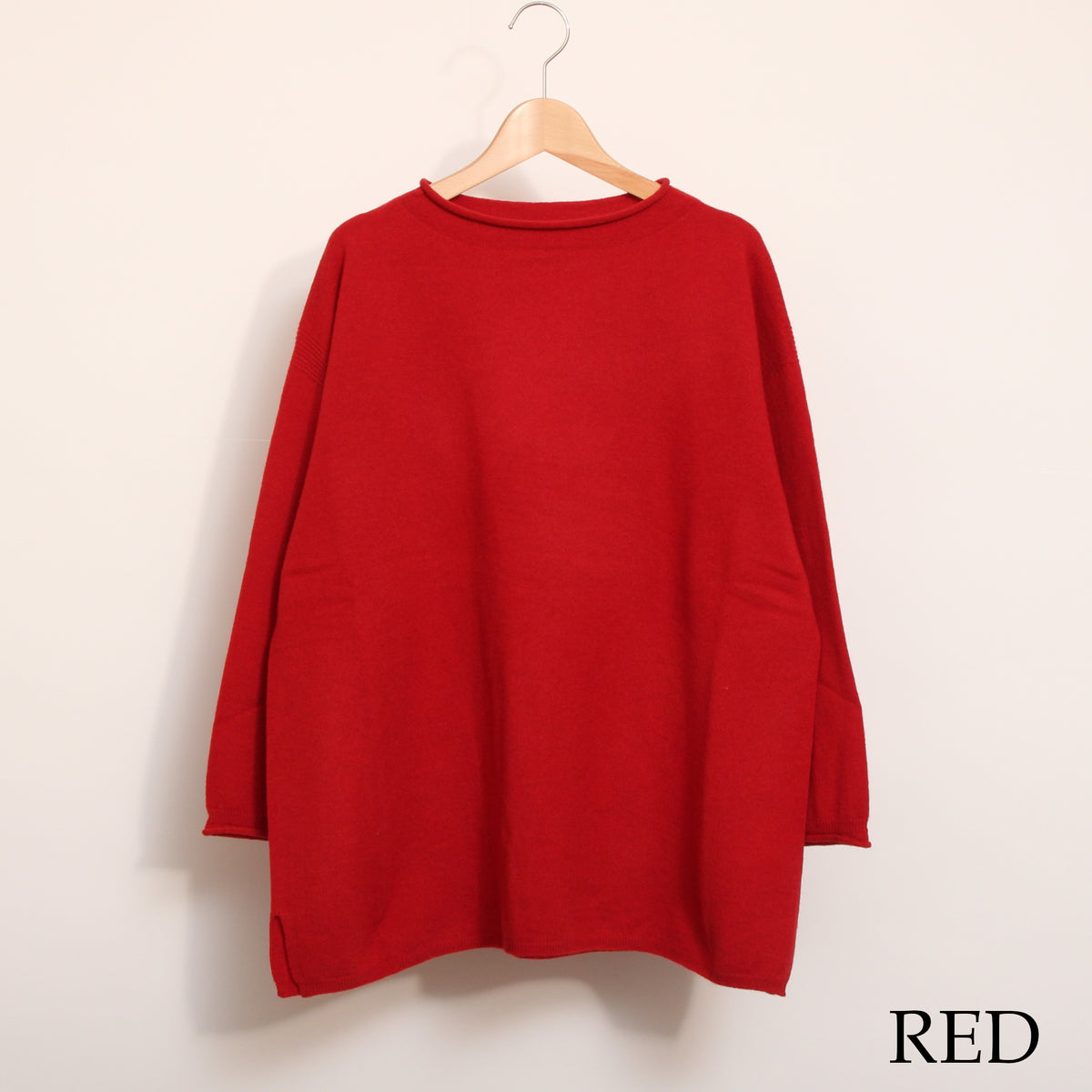OTA KNITファインラムフレアープルオーバー