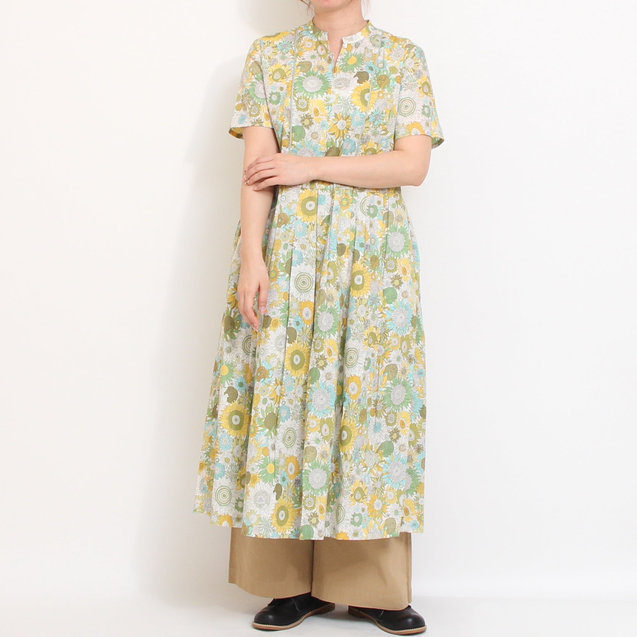 LIBERTY/半袖パイピング使いOP