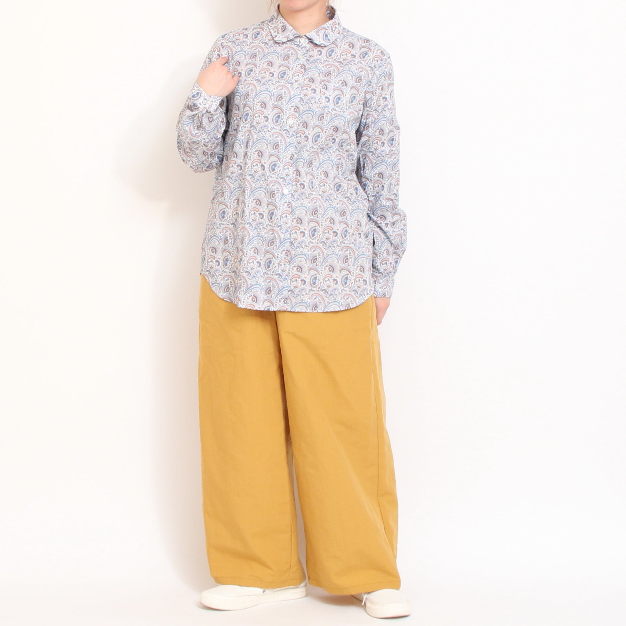 【20%OFF】【LIME・BLUEのみ残り僅か】リバティポイントラウンドカラーシャツ(2603)