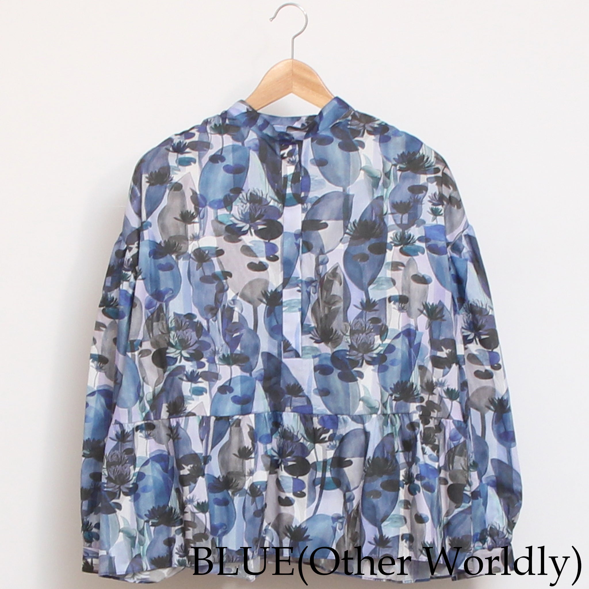 【30%OFF】【BLUEラスト1点】LIBERTY比翼ギャザープルオーバー72027