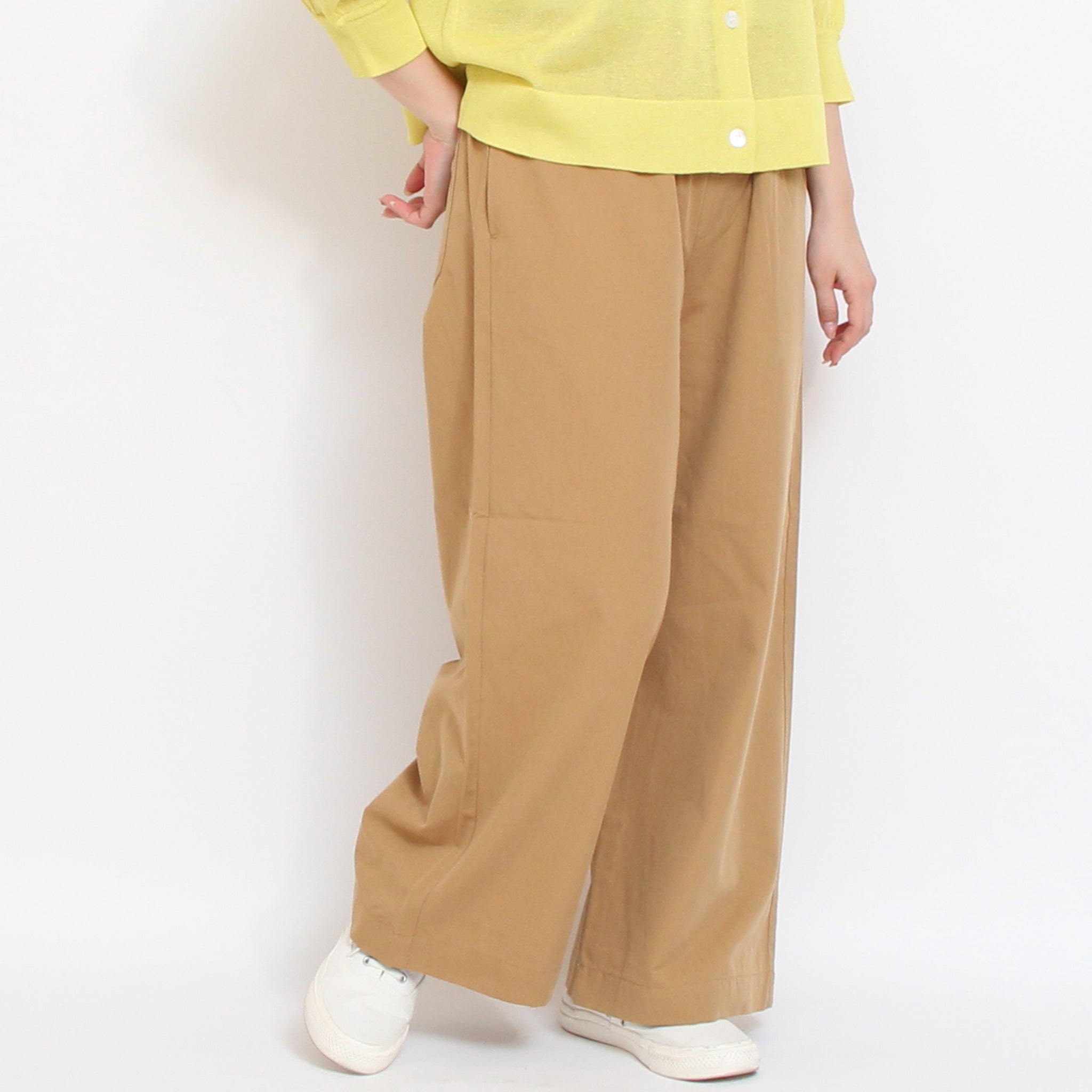【残り僅か】【期間限定15%OFF】Pont de Chalonsコットンテンセルストレートパンツ(2602)