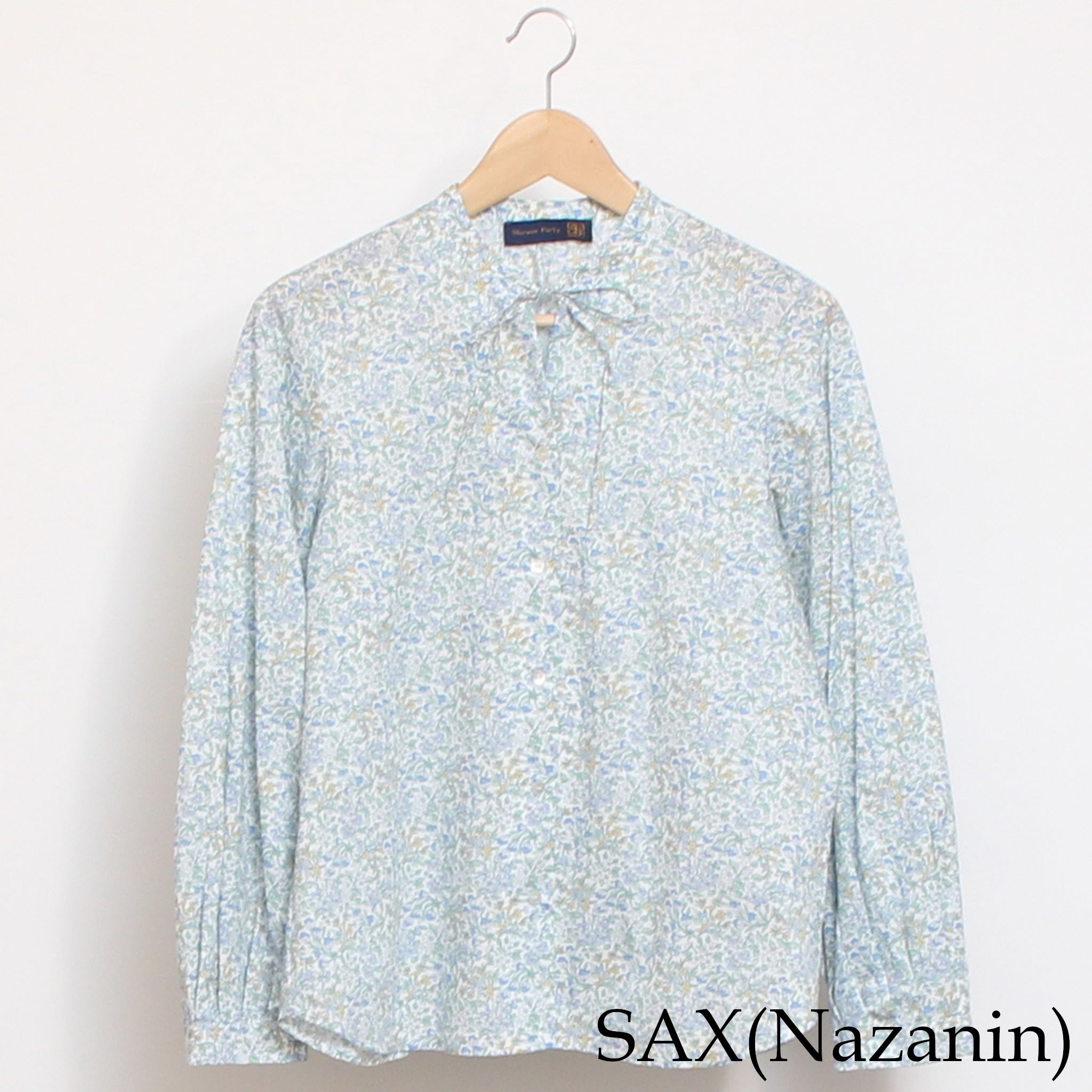 【30%OFF】【SAXラスト1点】リバティリボンボリュームスリーブシャツ2603