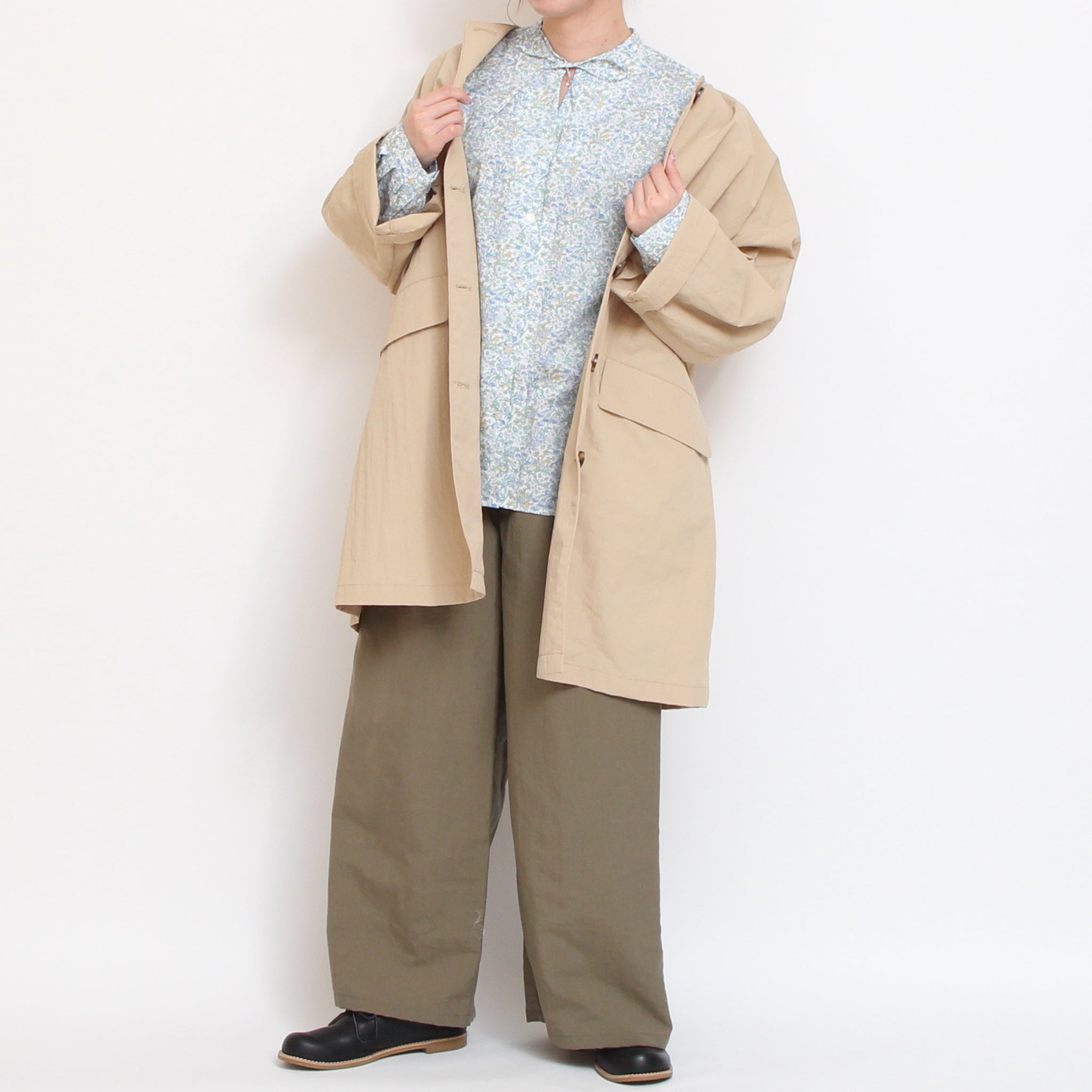 【30%OFF】【SAXラスト1点】リバティリボンボリュームスリーブシャツ2603