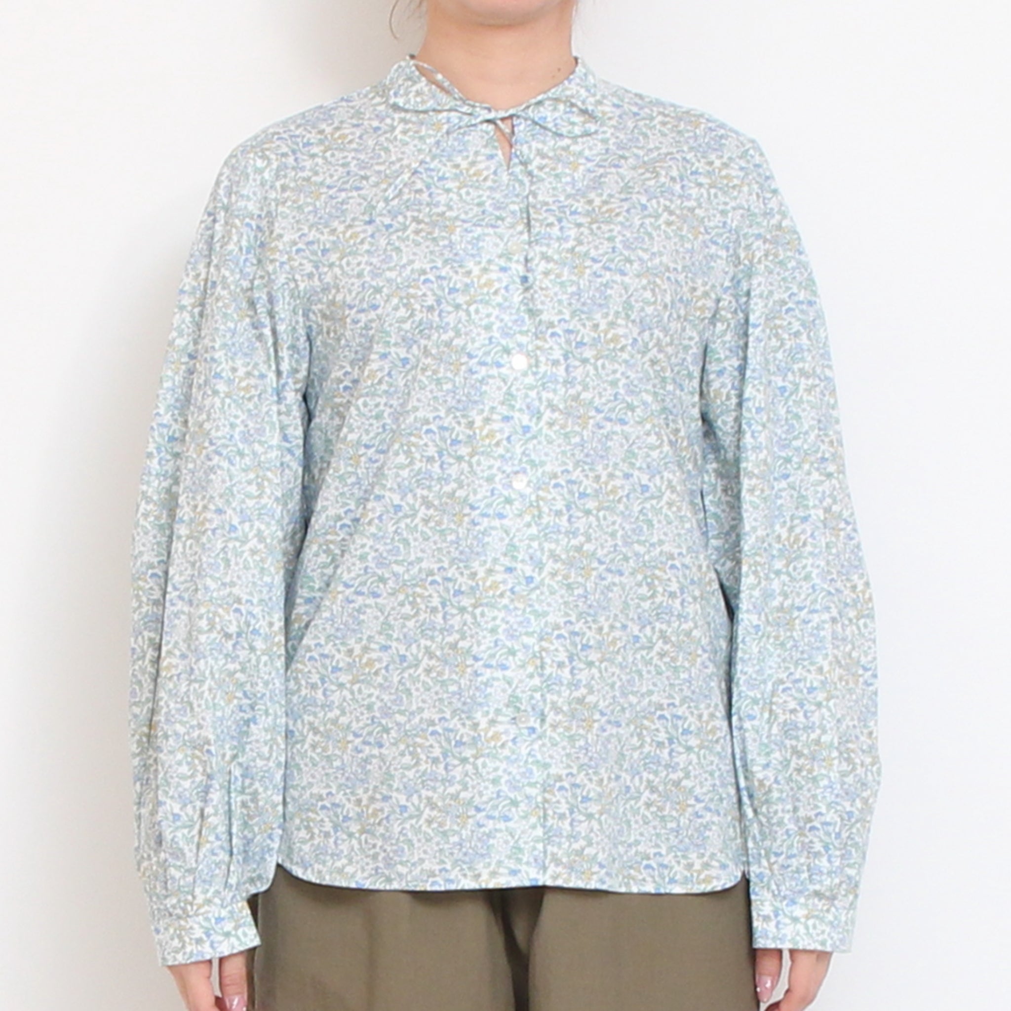 【30%OFF】【SAXラスト1点】リバティリボンボリュームスリーブシャツ2603