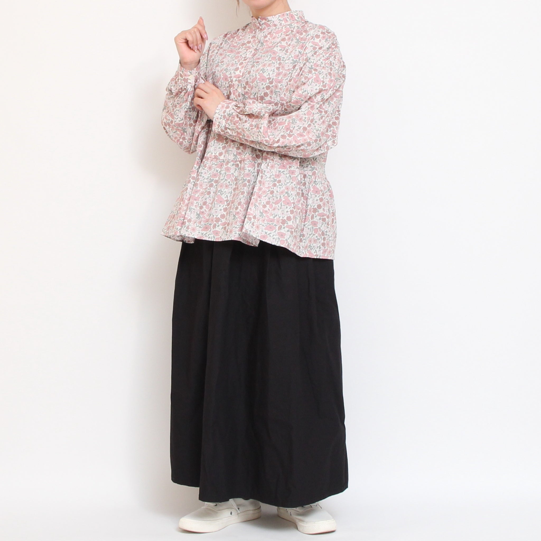 【30%OFF】【BLUEラスト1点】LIBERTY比翼ギャザープルオーバー72027