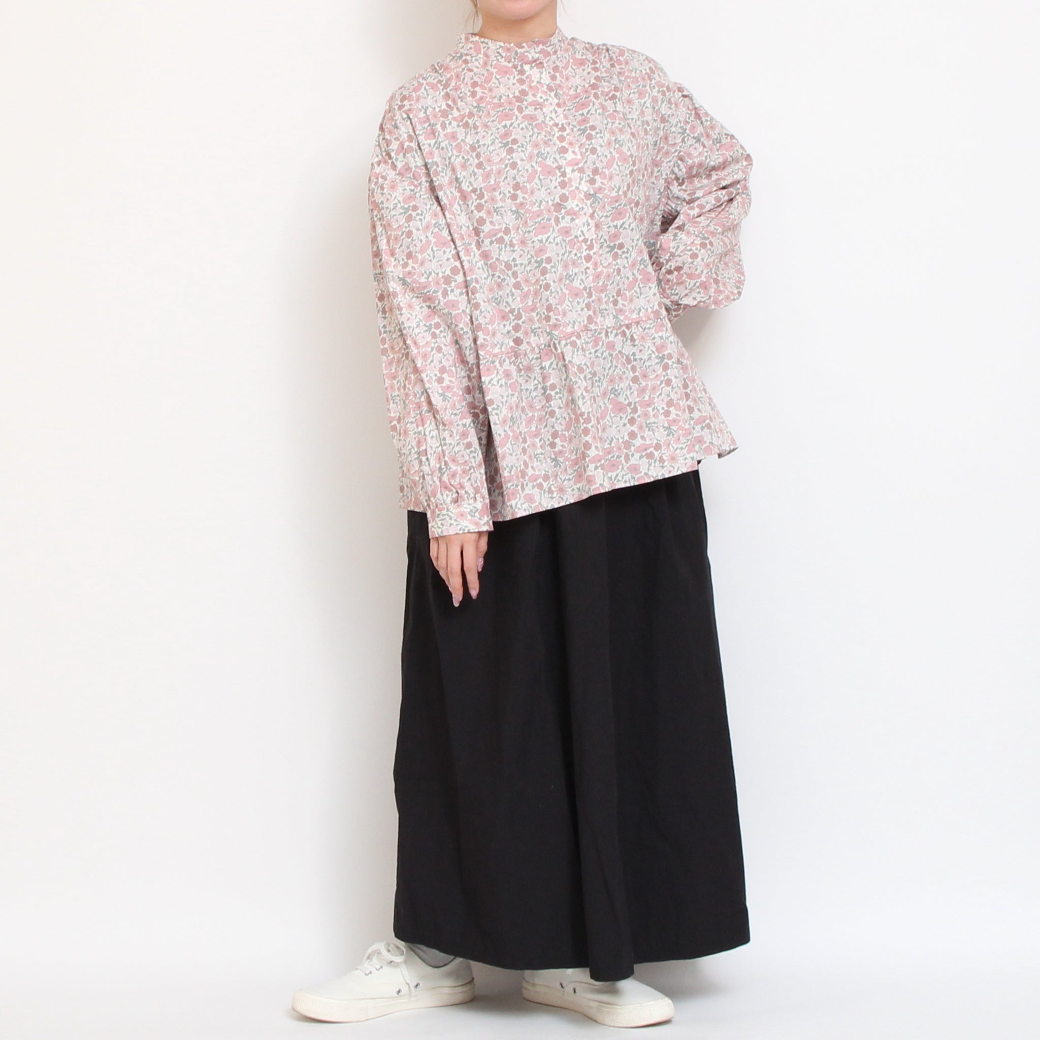 【30%OFF】【BLUEラスト1点】LIBERTY比翼ギャザープルオーバー72027