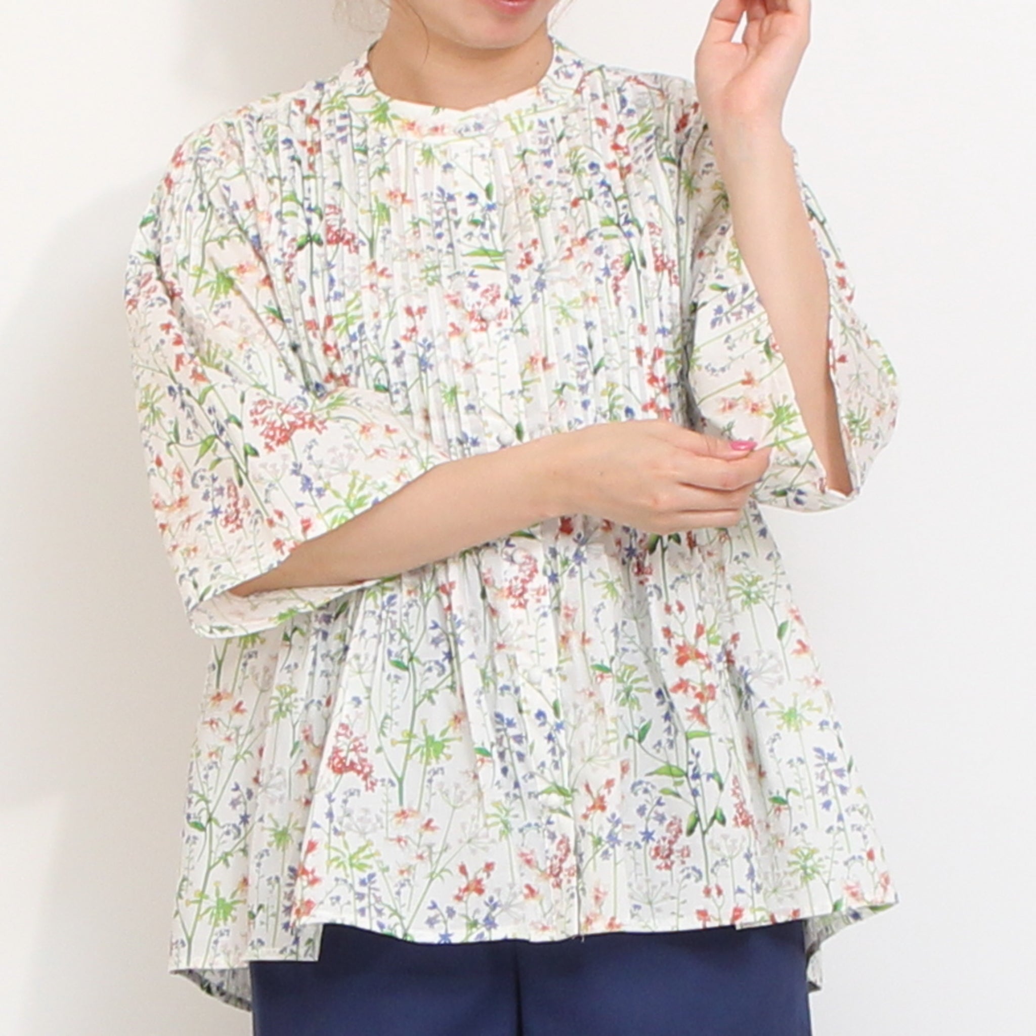 【本店限定商品】sosotto LIBERTY細ピンタックシャツ