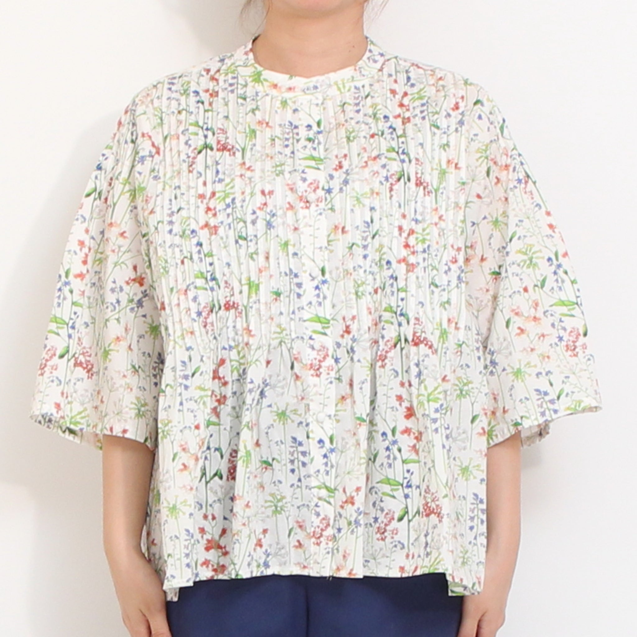 【期間限定15%OFF】【REDのみ ラスト1点・本店限定商品】sosotto LIBERTY細ピンタックシャツ