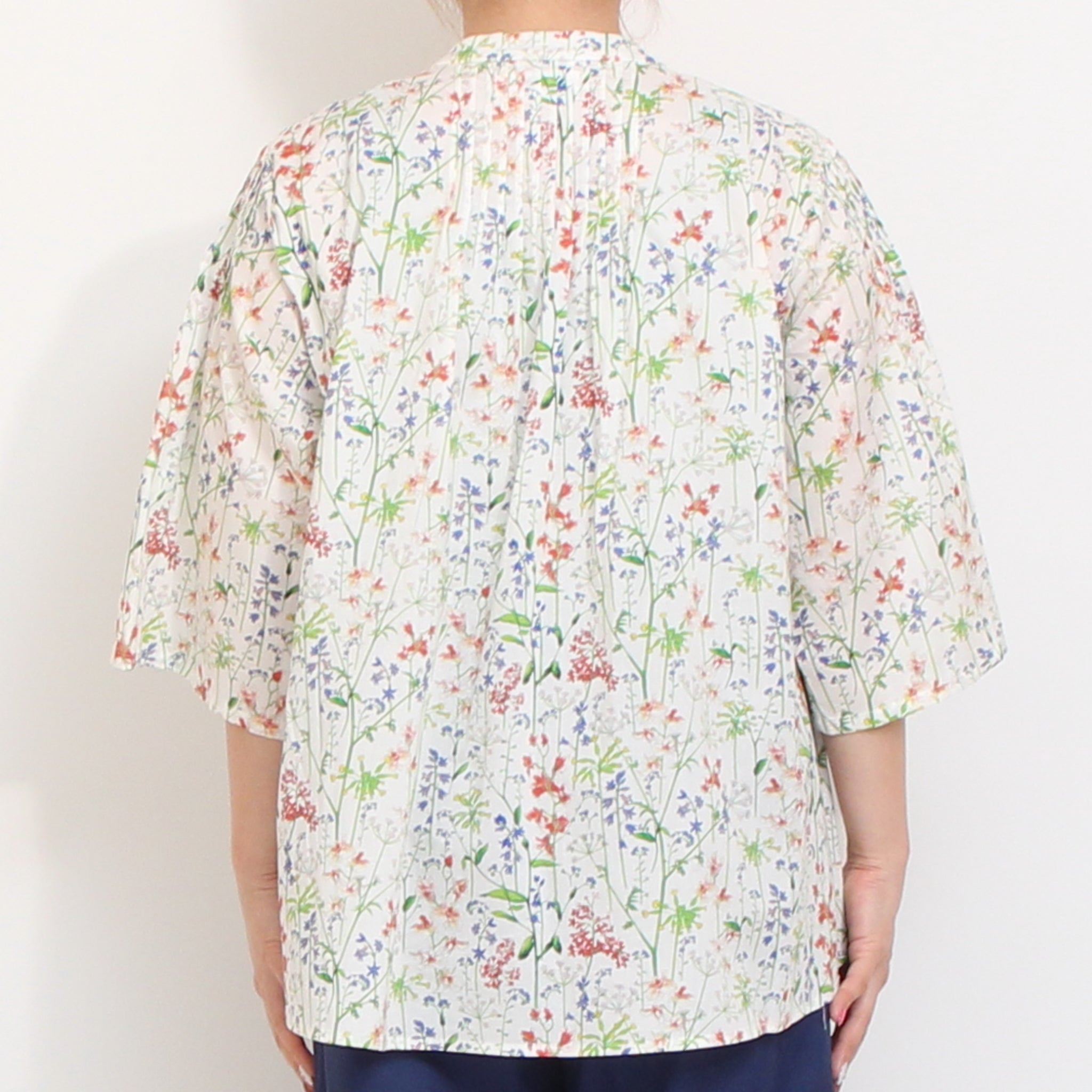 【期間限定15%OFF】【REDのみ ラスト1点・本店限定商品】sosotto LIBERTY細ピンタックシャツ