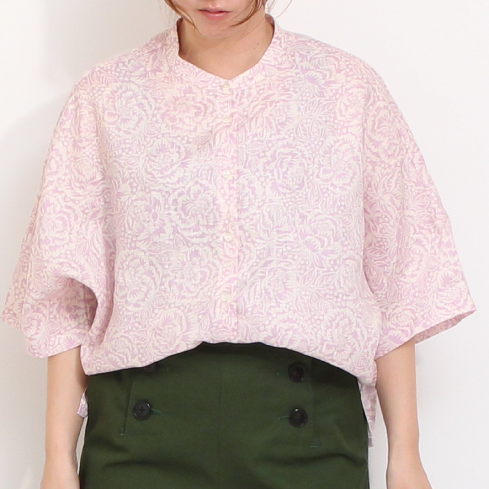 【20%OFF】【YELLOW残り僅か】フランダースリネンスタンドドルマンシャツ2605
