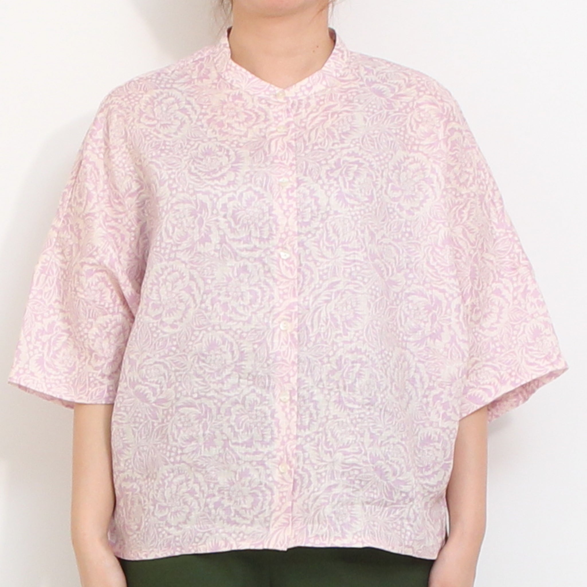 【20%OFF】【YELLOW残り僅か】フランダースリネンスタンドドルマンシャツ2605