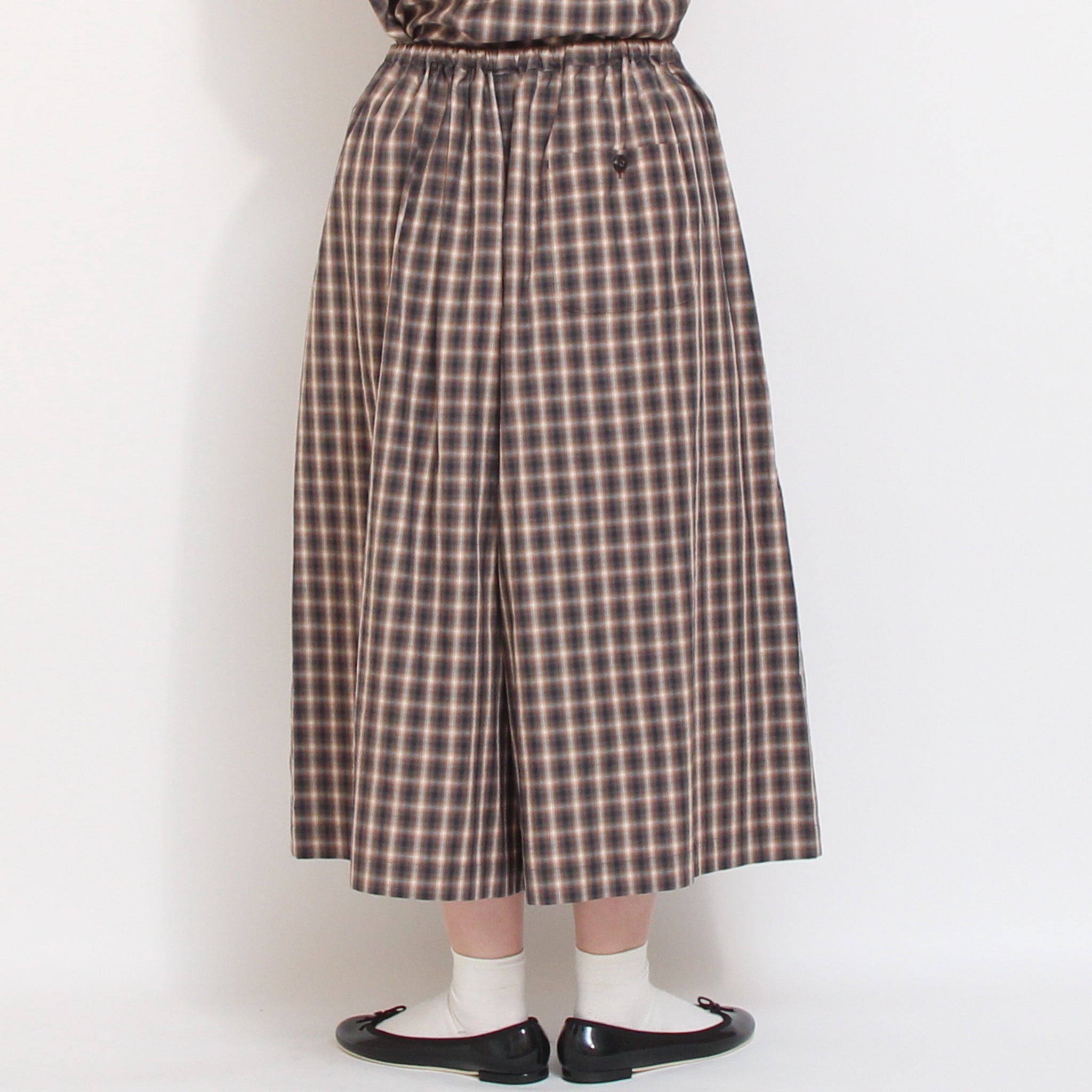 【30%OFF】【BLACKのみ ラスト1点・本店限定商品】Vent’ douestチェックイージーキュロット