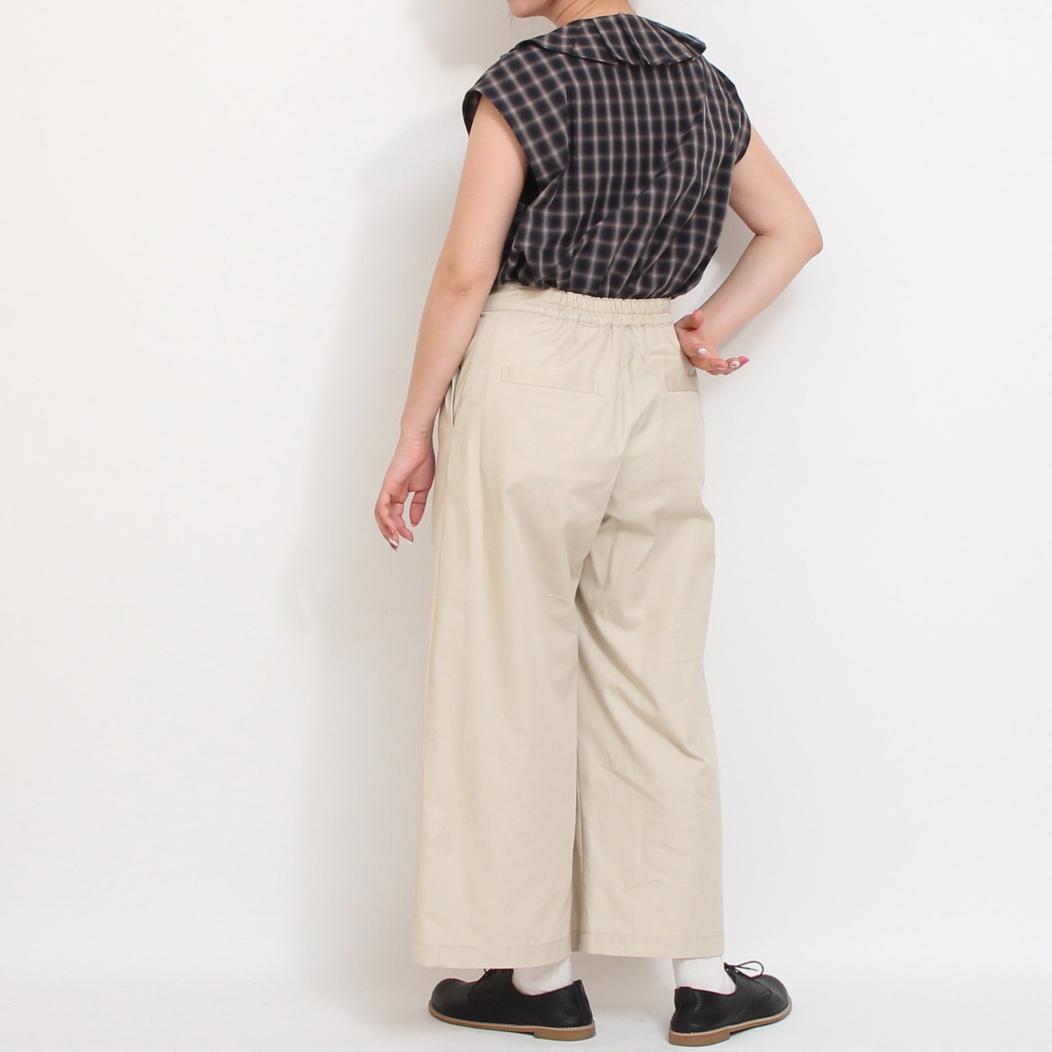 【30%OFF】【ラスト1点ずつ・本店限定商品】Vent d’ouestチェックフリルブラウス