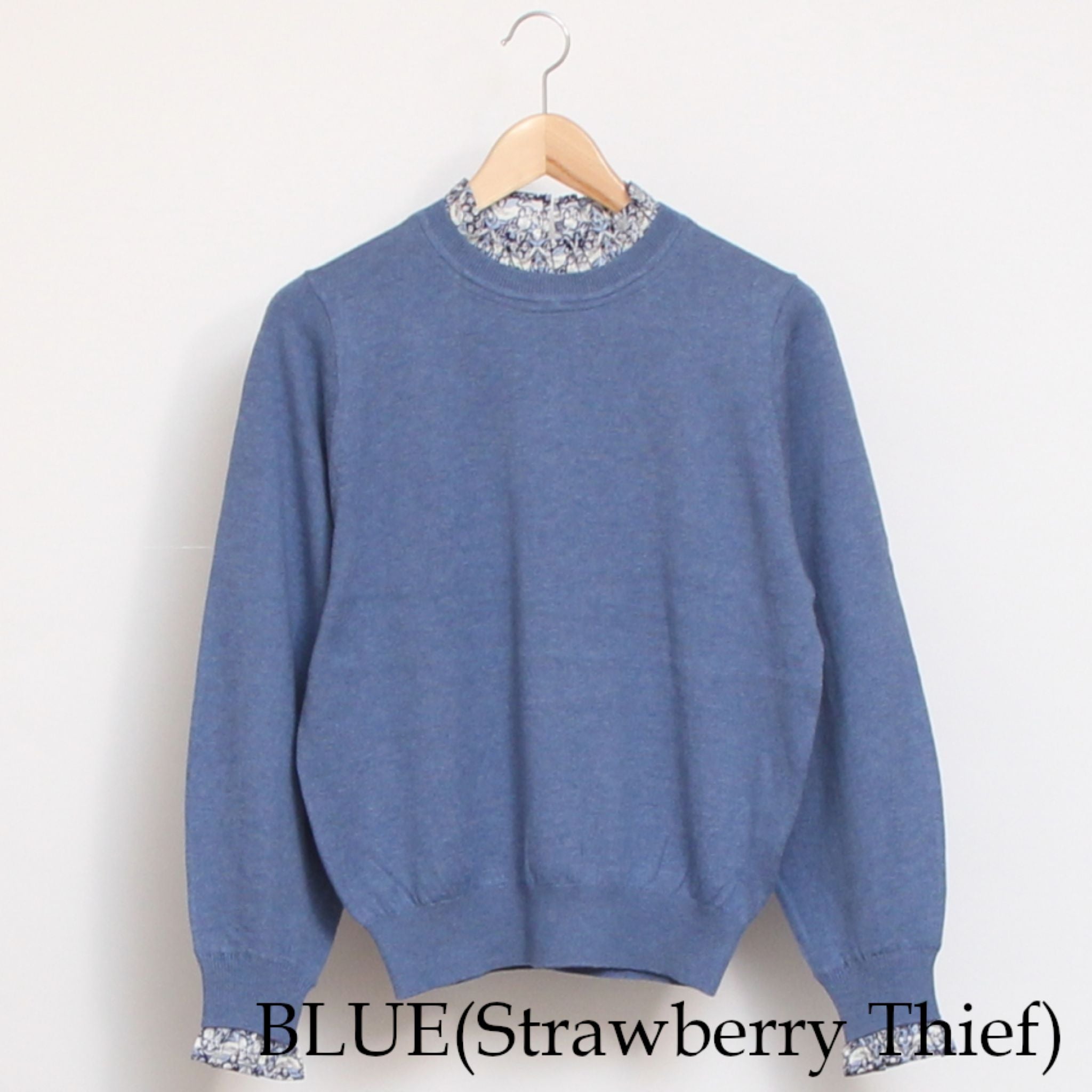 【30%OFF】【ラスト1点ずつ】sosotto LIBERTYフリルニットプルオーバー