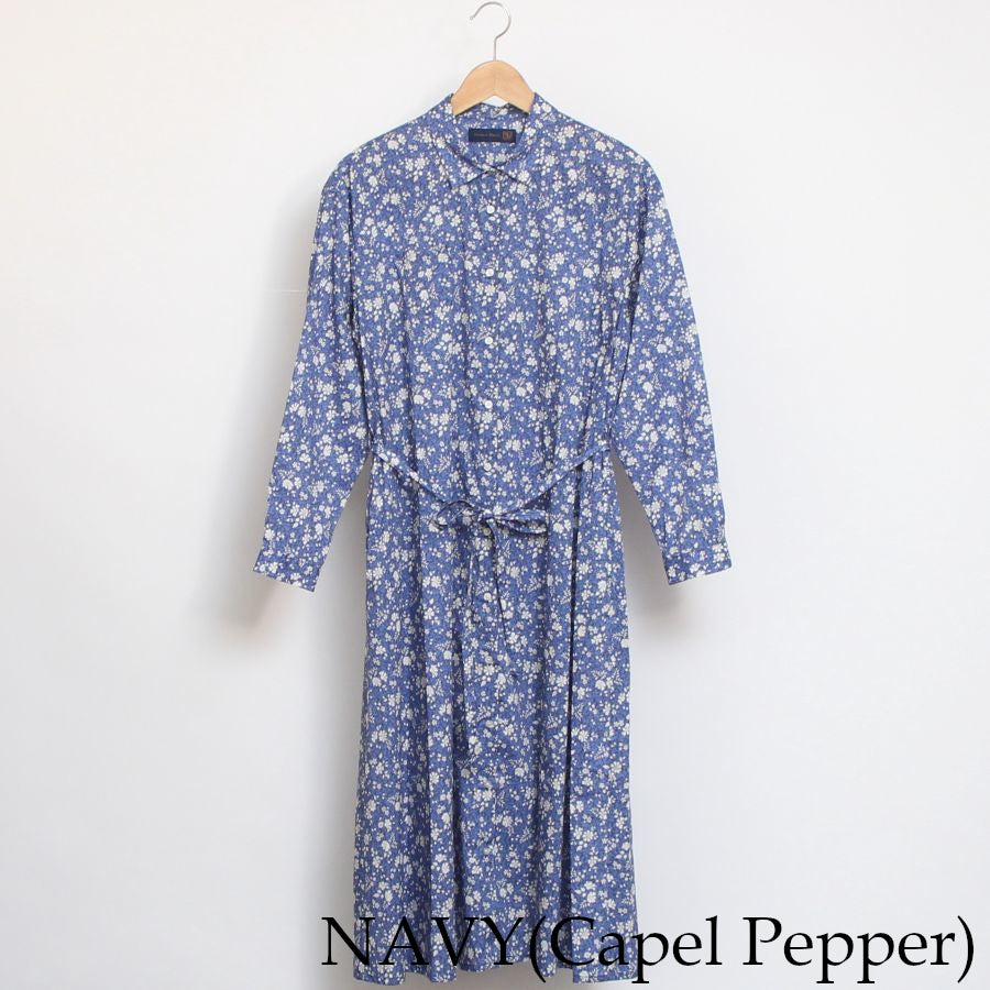 【20%OFF】【Online Shopのみ! ラスト1点ずつ】リバティ共布ベルトワンピース(2509)
