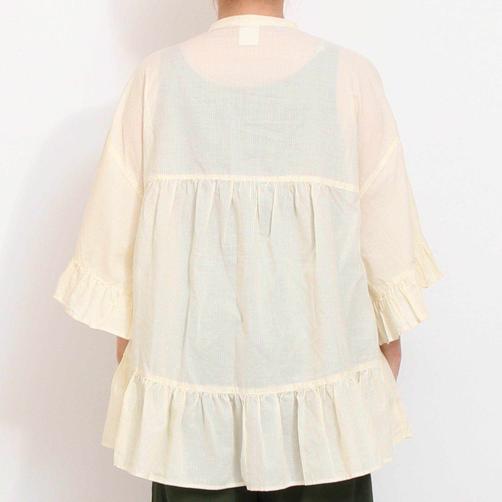 【YELLOWのみ 残り僅か】【本店限定商品】ista-ireフリルチュニック