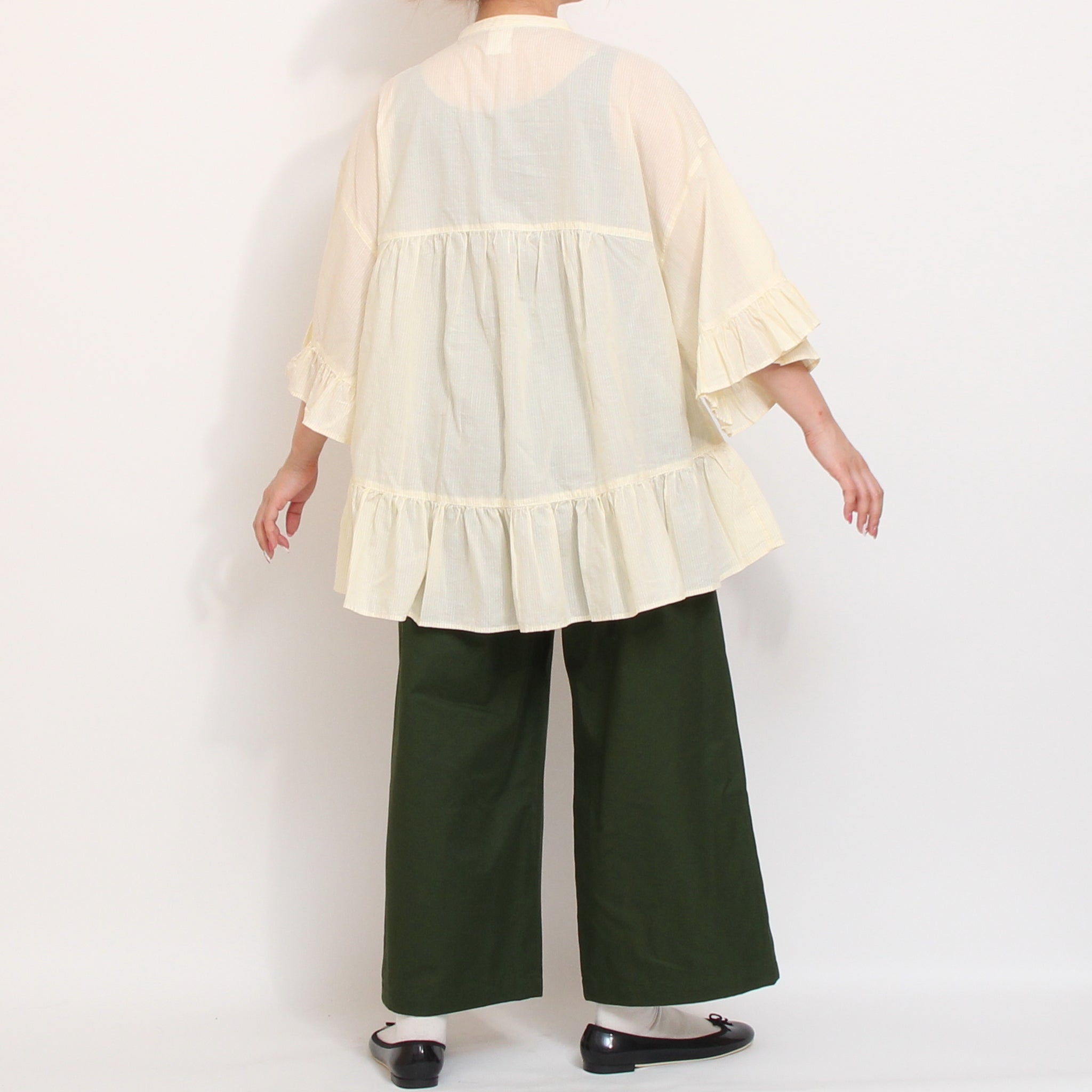 【YELLOWのみ 残り僅か】【本店限定商品】ista-ireフリルチュニック