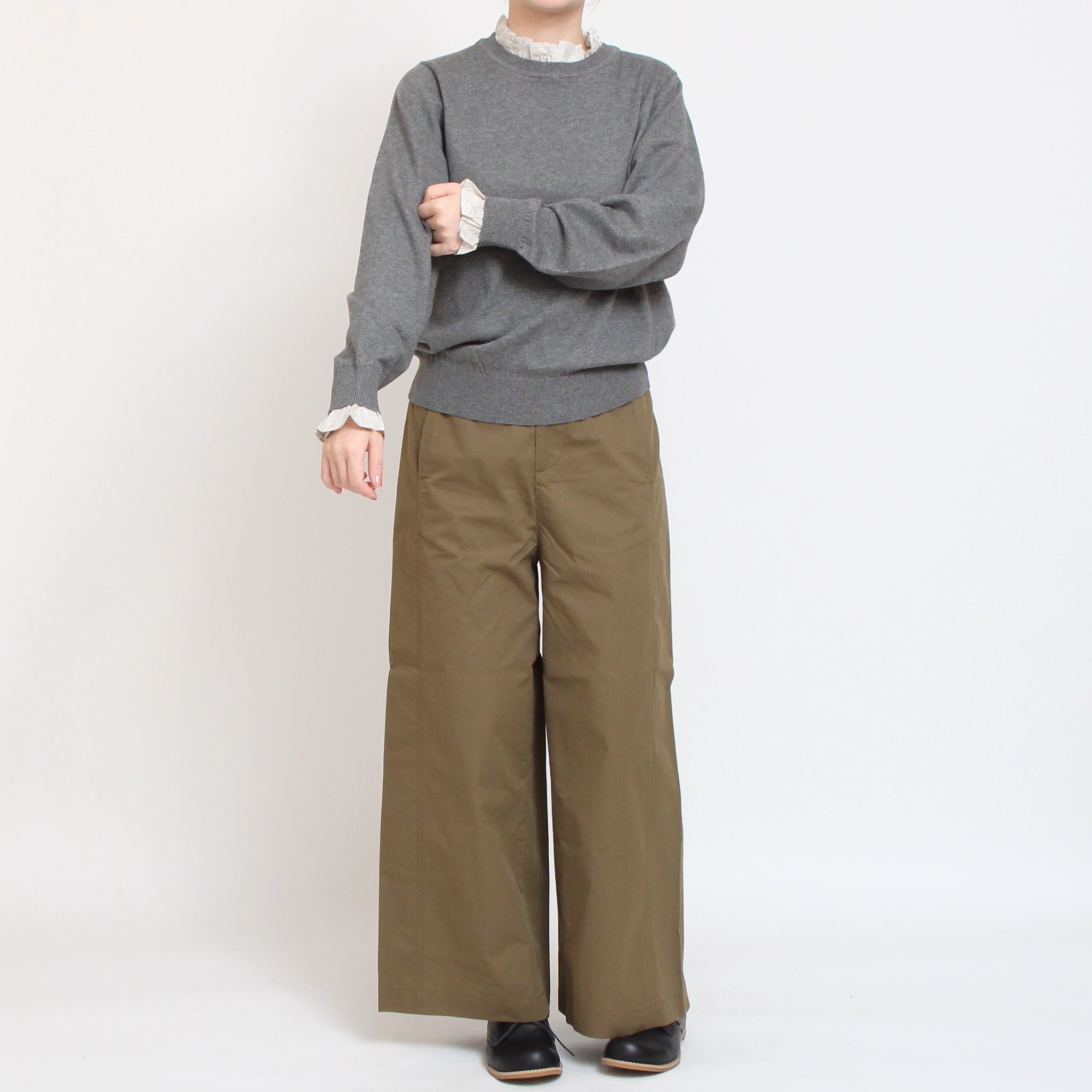 Pont de Chalons シームクロップドパンツ