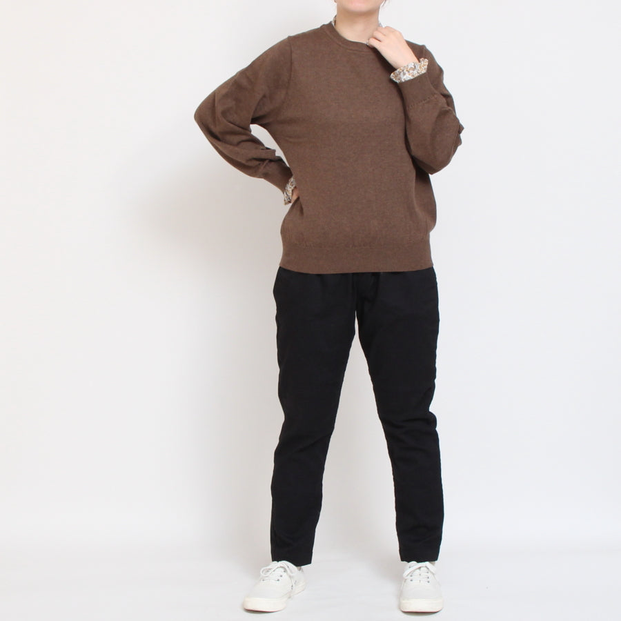 【BLACK・BROWN ラスト1点ずつ】sosotto LIBERTYフリルニットプルオーバー