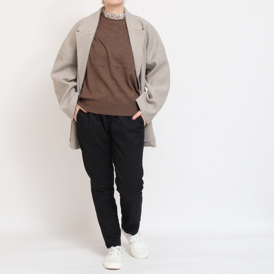 【BLACK・BROWN ラスト1点ずつ】sosotto LIBERTYフリルニットプルオーバー