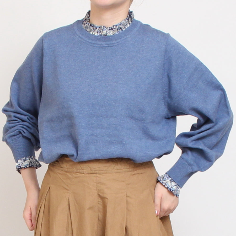 【30%OFF】【ラスト1点ずつ】sosotto LIBERTYフリルニットプルオーバー