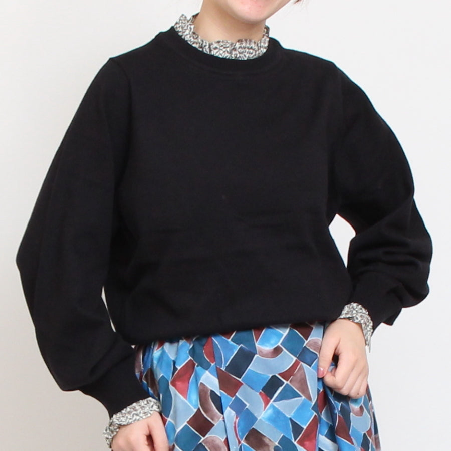 【30%OFF】【ラスト1点ずつ】sosotto LIBERTYフリルニットプルオーバー