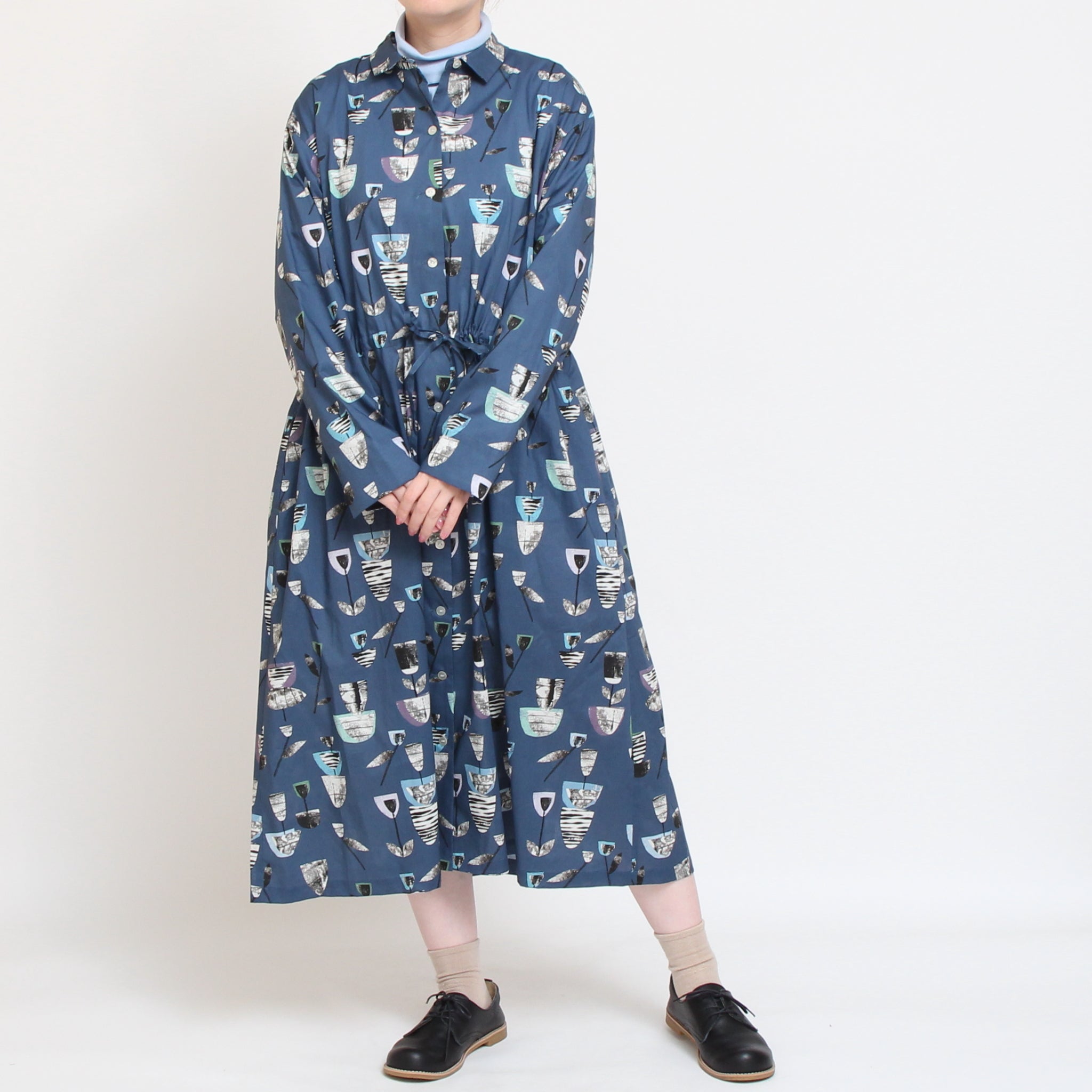 【取り扱い店舗限定商品】【20%OFF】【NAVYのみ ラスト1点】リバティオールシーズンワンピース(2509)